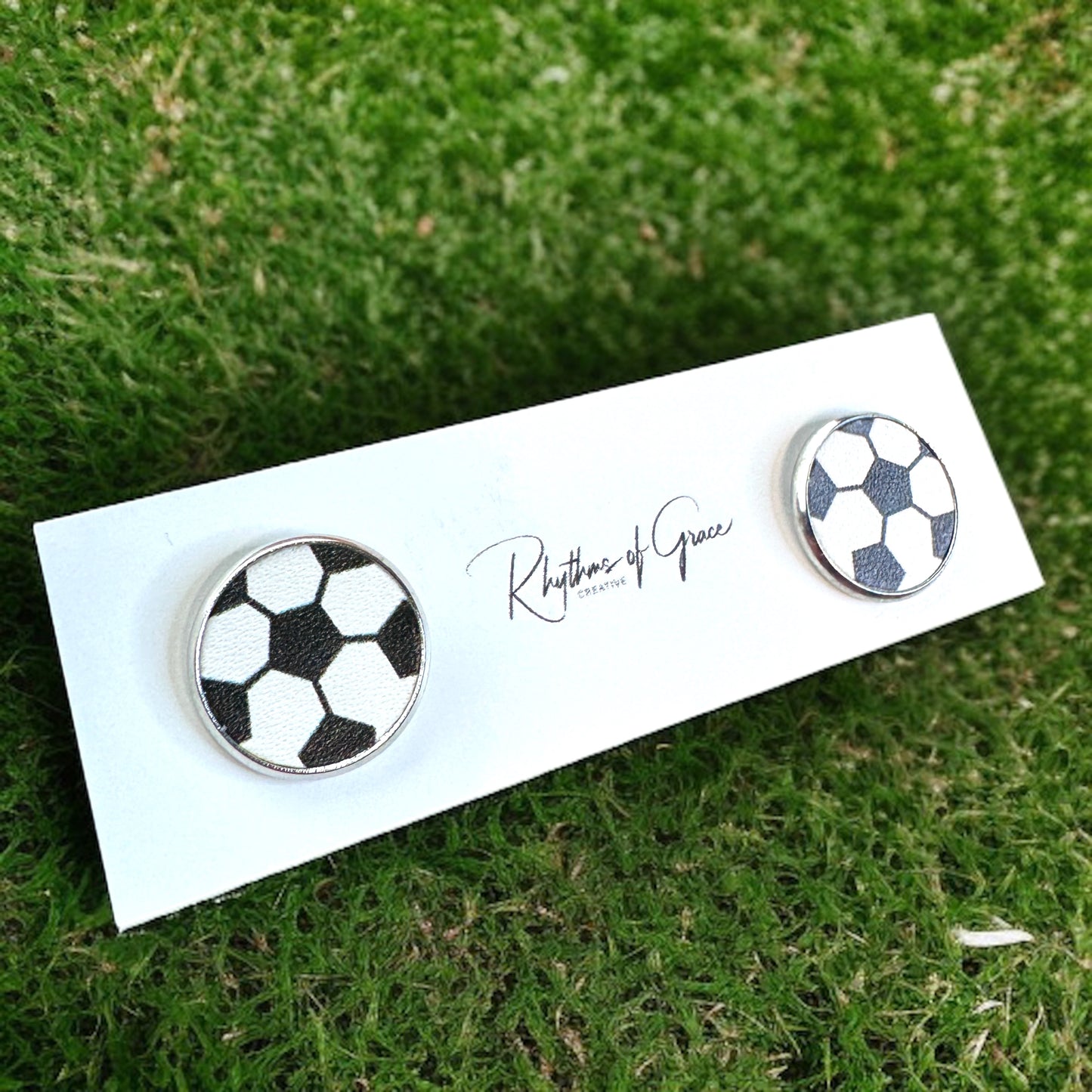 Kick Off Your Style Game with Soccer Ball Stud Earrings! ⚽️