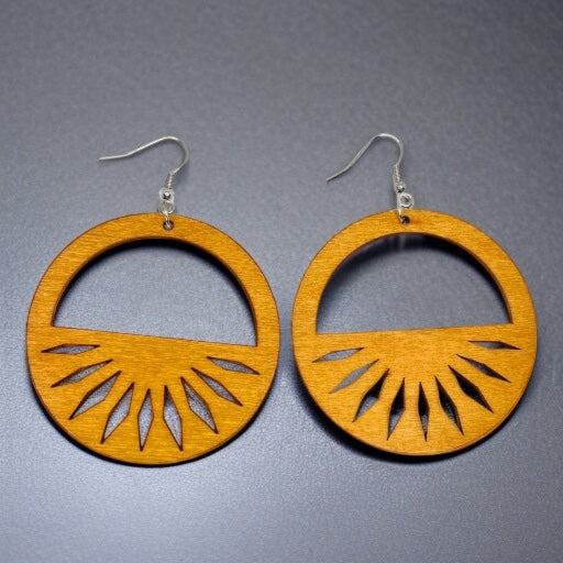 Sunrise Vibes: Wooden Boho Earrings for Effortless Style! - Rhythms of Grace Creative