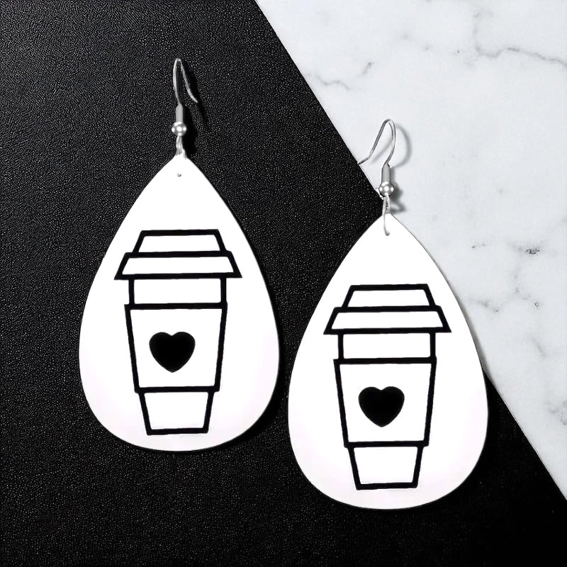 Coffee Teardrop Earrings: Brew-tiful Style for Caffeine Lovers! ☕