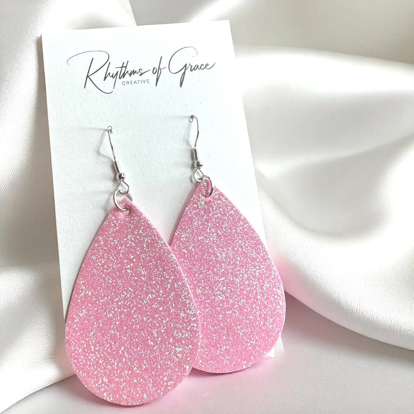 Sparkle & Shine: Glitter Teardrop Dangle Earrings ✨ - Rhythms of Grace Creative