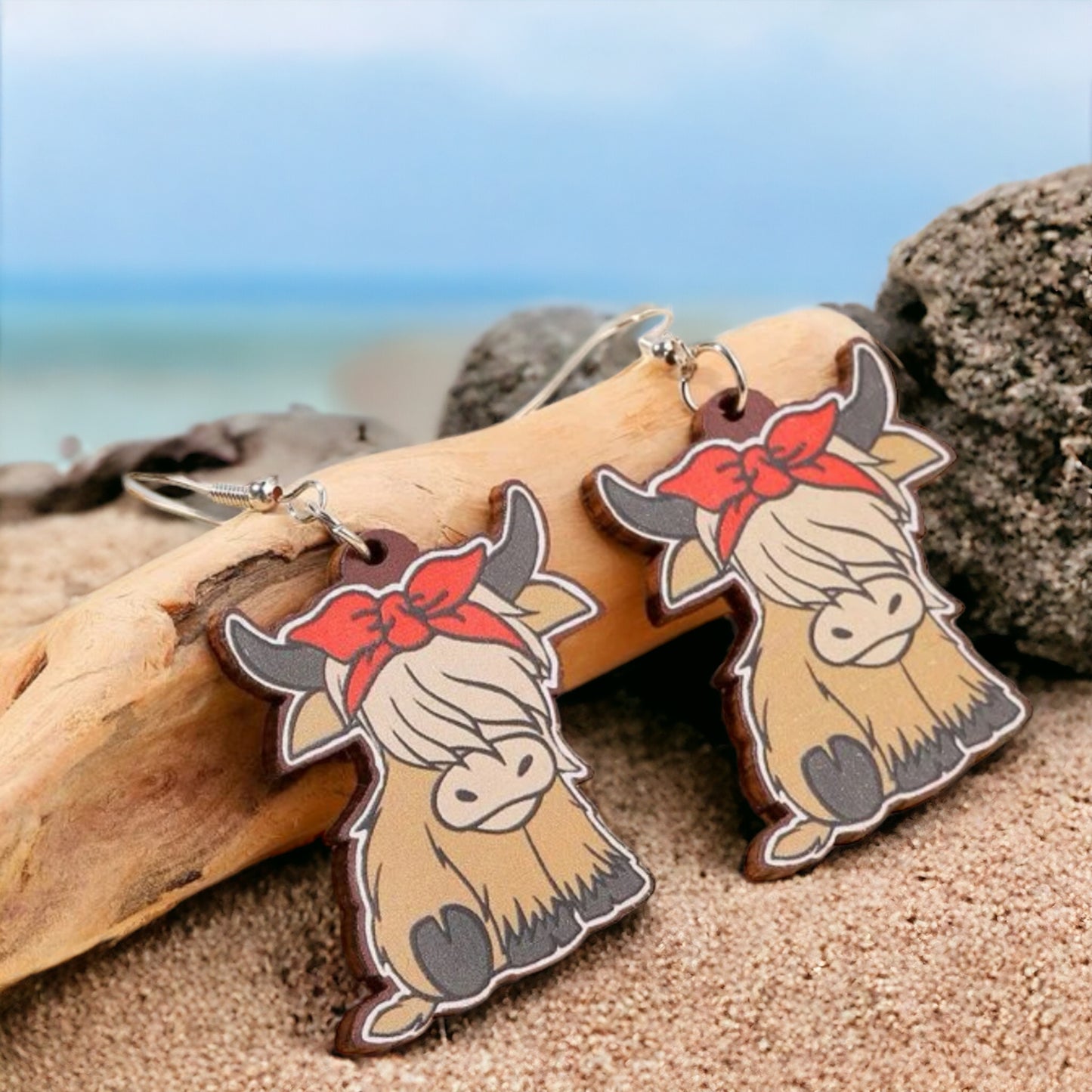 Country Chic: Charming Highland Cow Earrings for Animal Lovers!