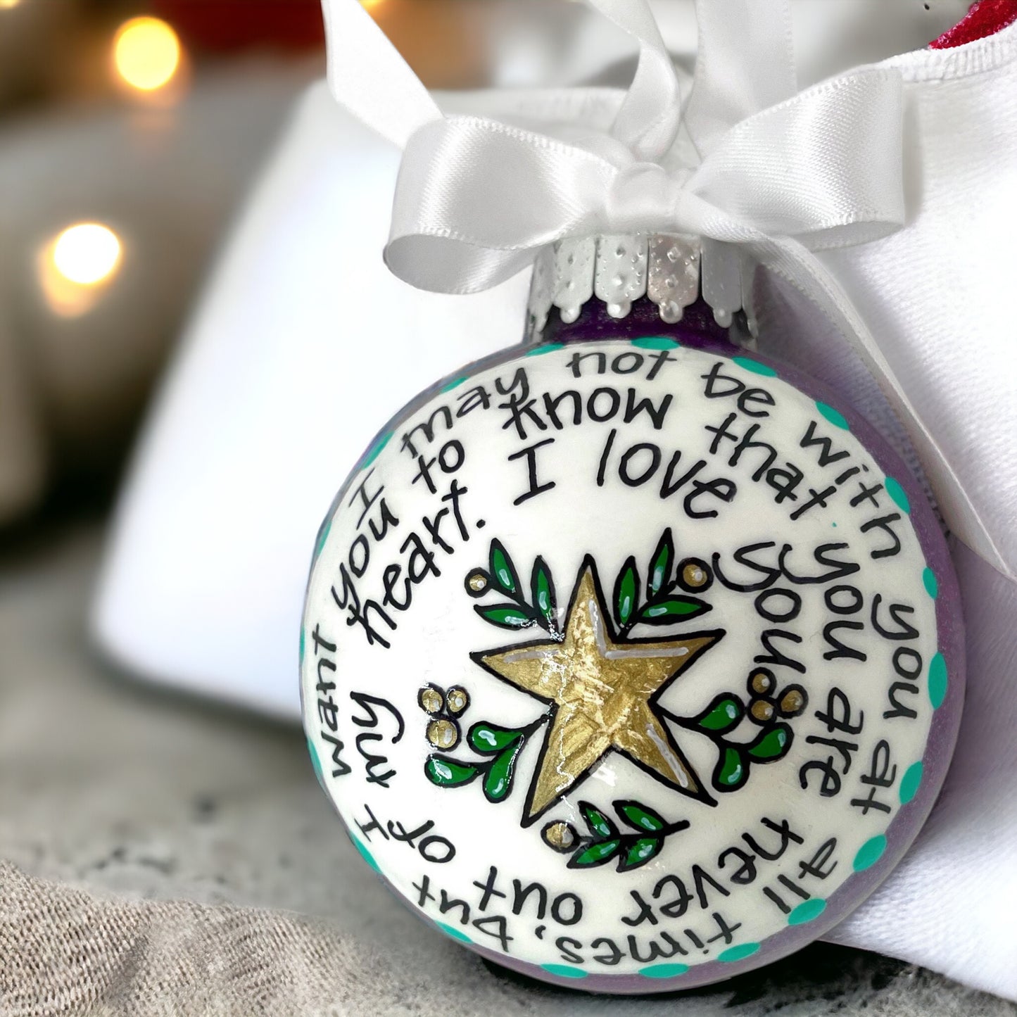 "Always in My Heart" Ornament - Personalized Christmas Keepsake