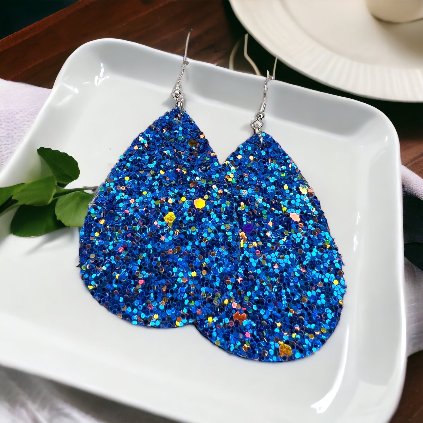 Sparkle & Shine: Glitter Teardrop Dangle Earrings ✨ - Rhythms of Grace Creative