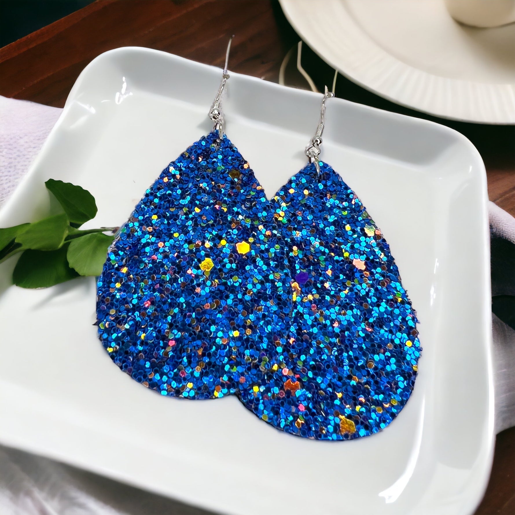 Sparkle & Shine: Glitter Teardrop Dangle Earrings ✨ - Rhythms of Grace Creative