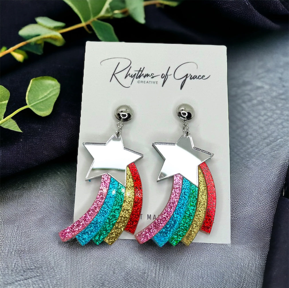 Rainbow Earrings - Rainbows, PRIDE Accessories, Rainbow Earrings, Pride Parade, LGBTQ, PRIDE Parade