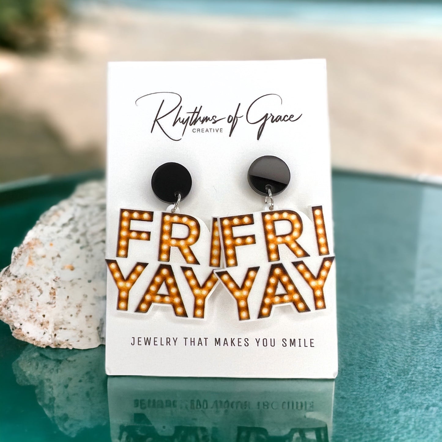 FRIYAY Earrings: Your Weekend Statement Piece! ✨ - Rhythms of Grace Creative