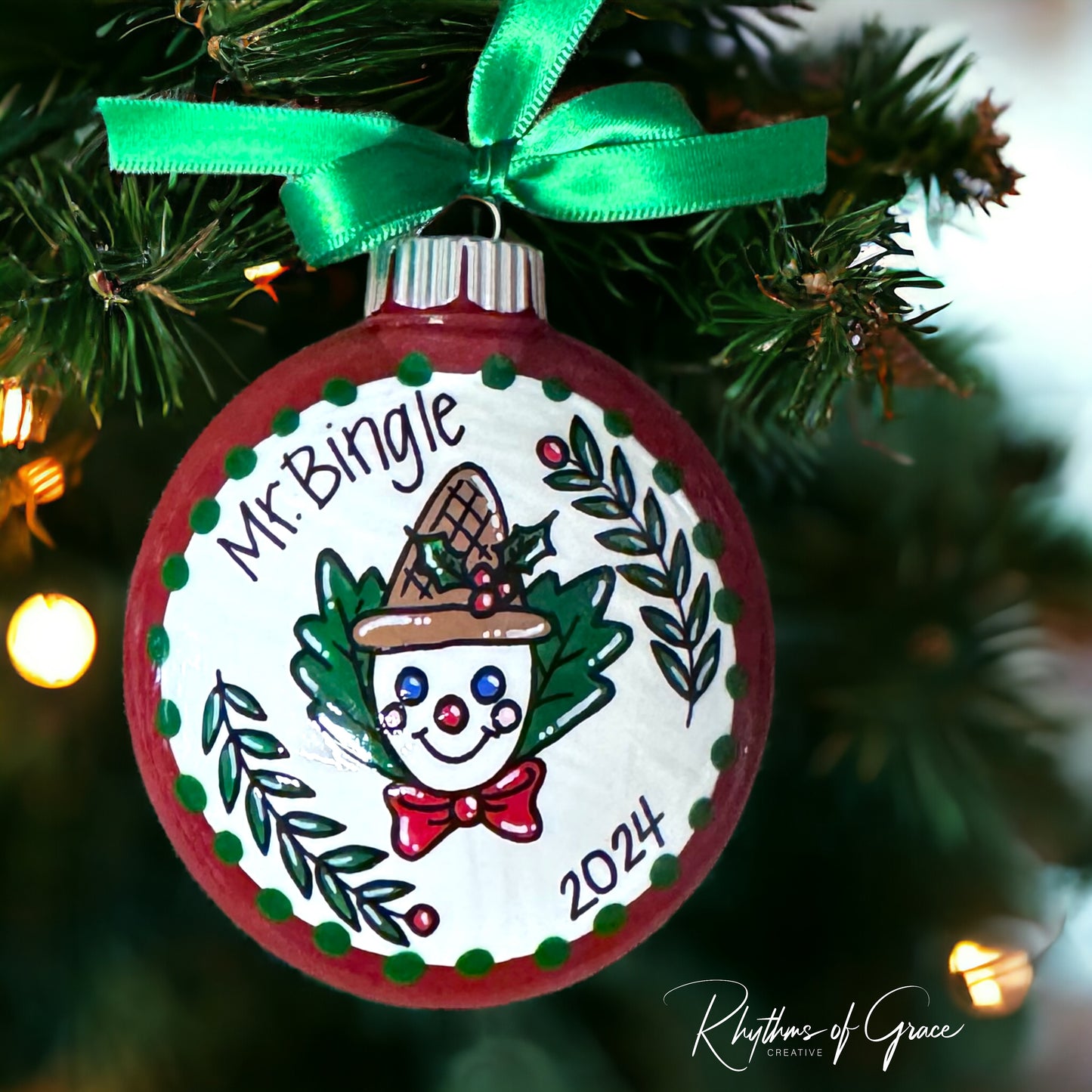 Mr. Bingle's Whimsical Wonderland: Handmade Holiday Ornament!