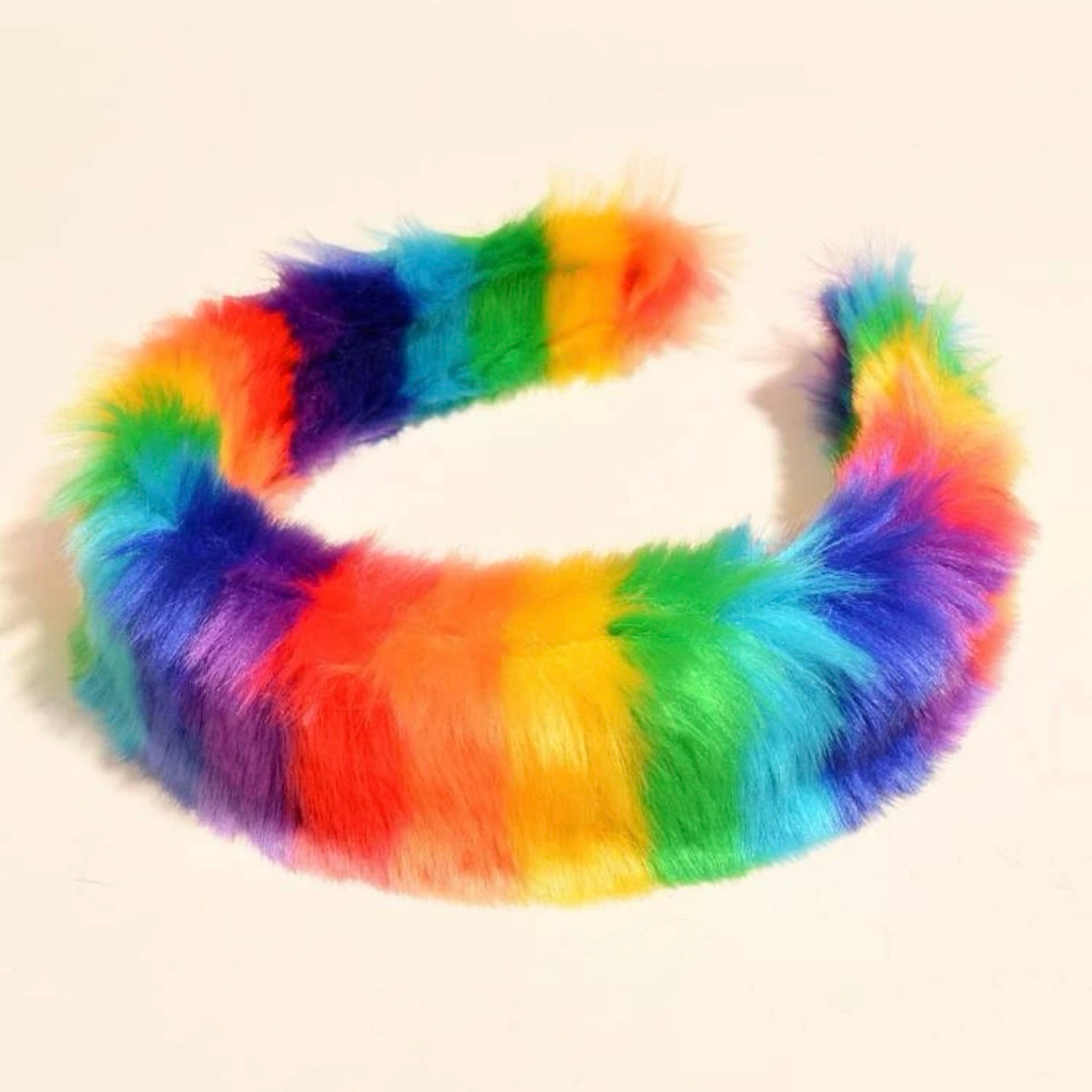 Fuzzy Rainbow Delight Headband - Add Whimsy to Your Wardrobe! - Rhythms of Grace Creative