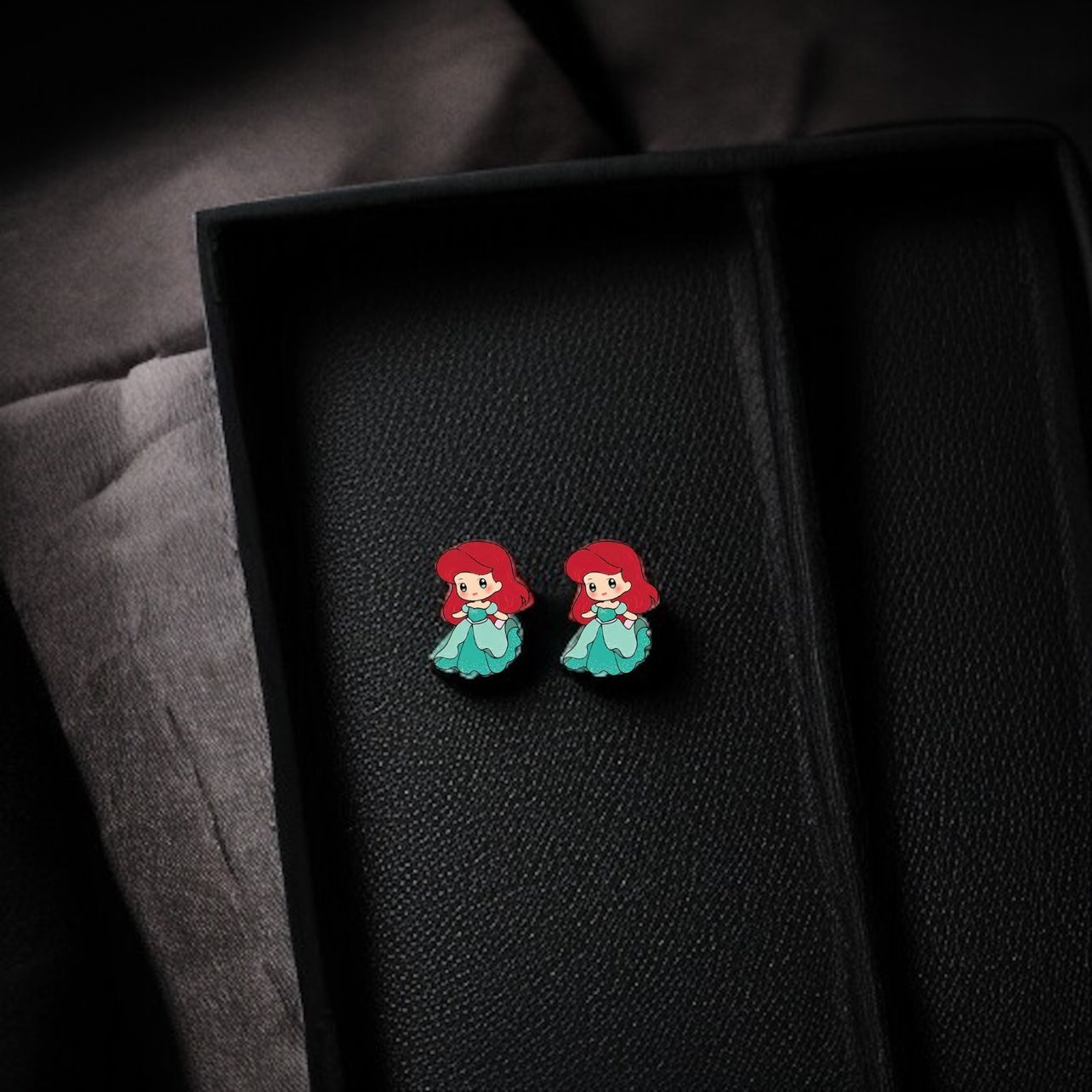 Enchanting Cartoon Princess Stud Earrings - Sparkle Like Royalty! đź‘‘