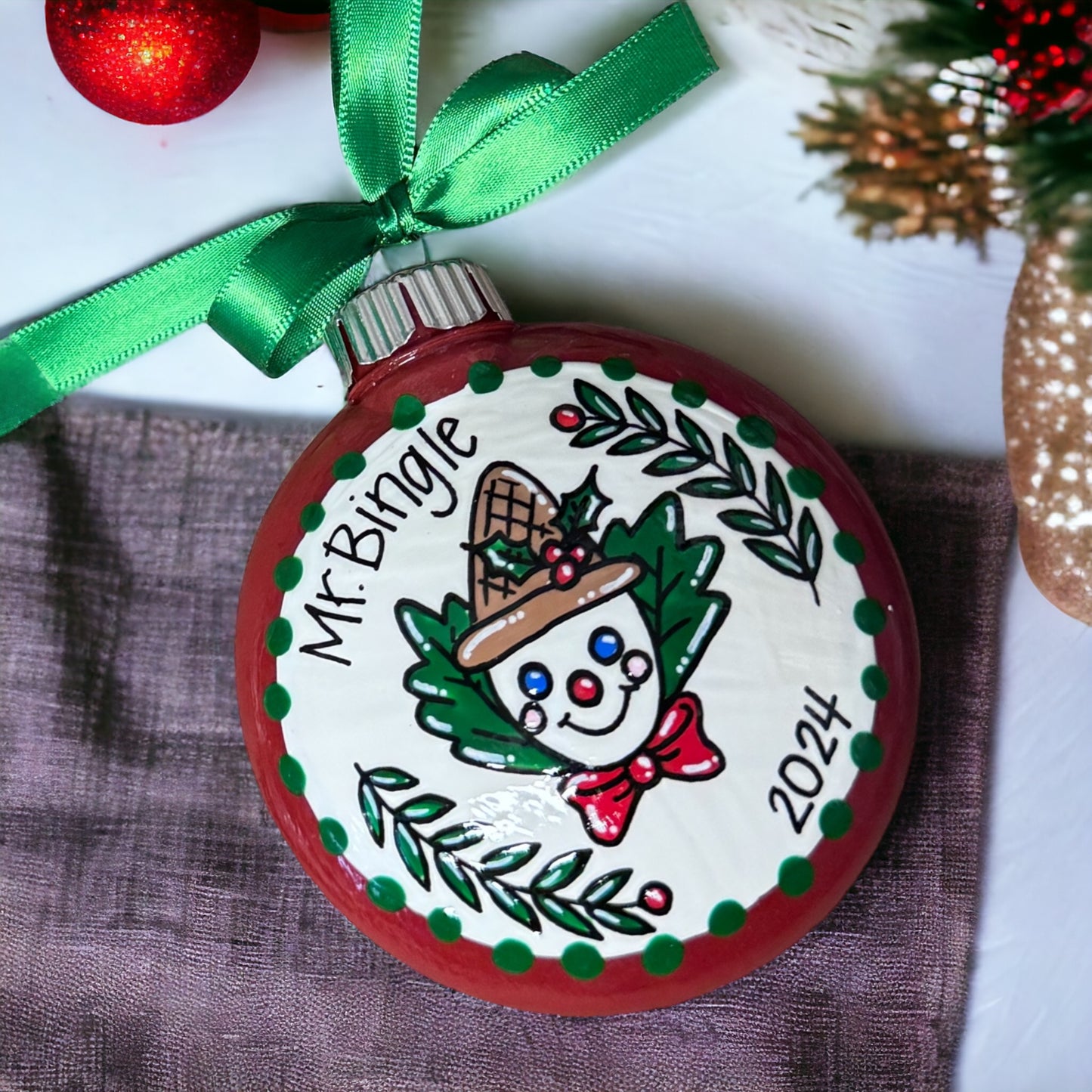 Mr. Bingle's Whimsical Wonderland: Handmade Holiday Ornament!