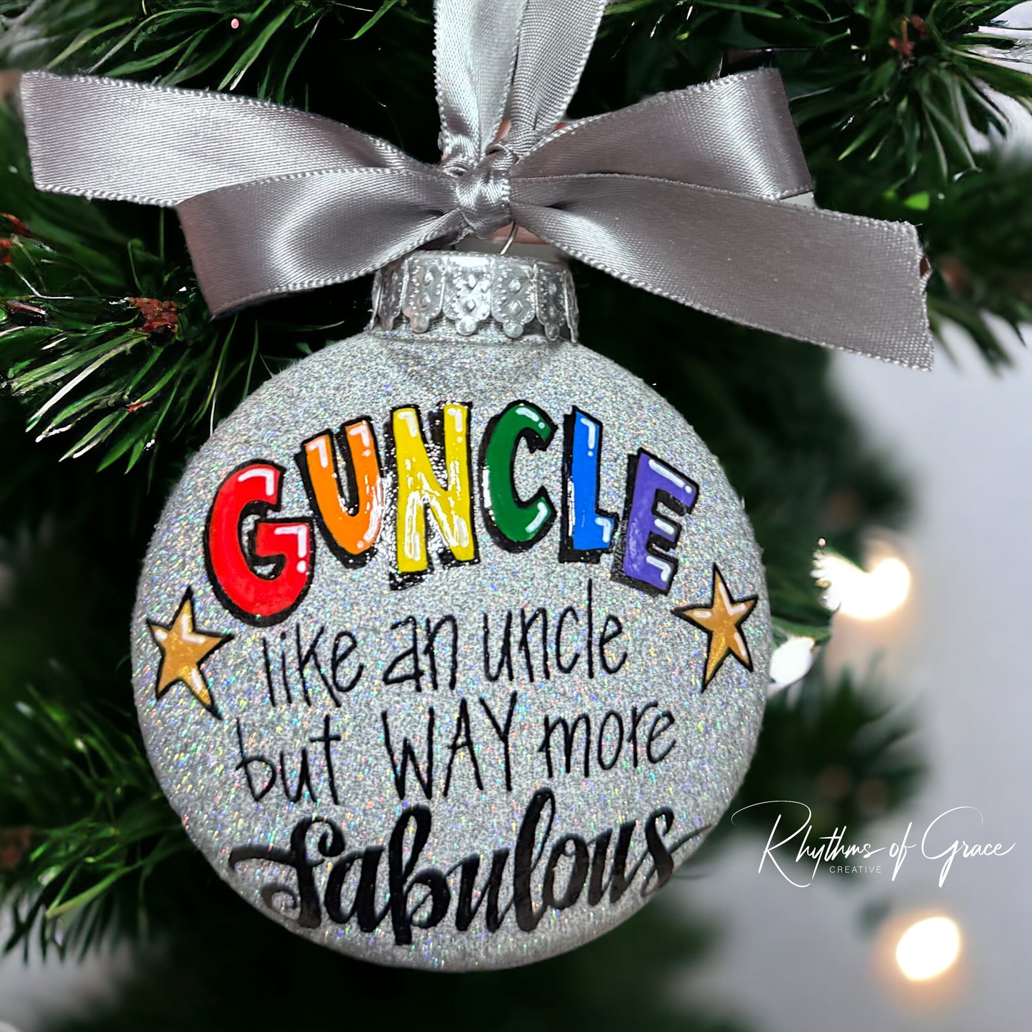 Christmas Ornament: GUNCLE – Your Fabulous Holiday Sidekick!
