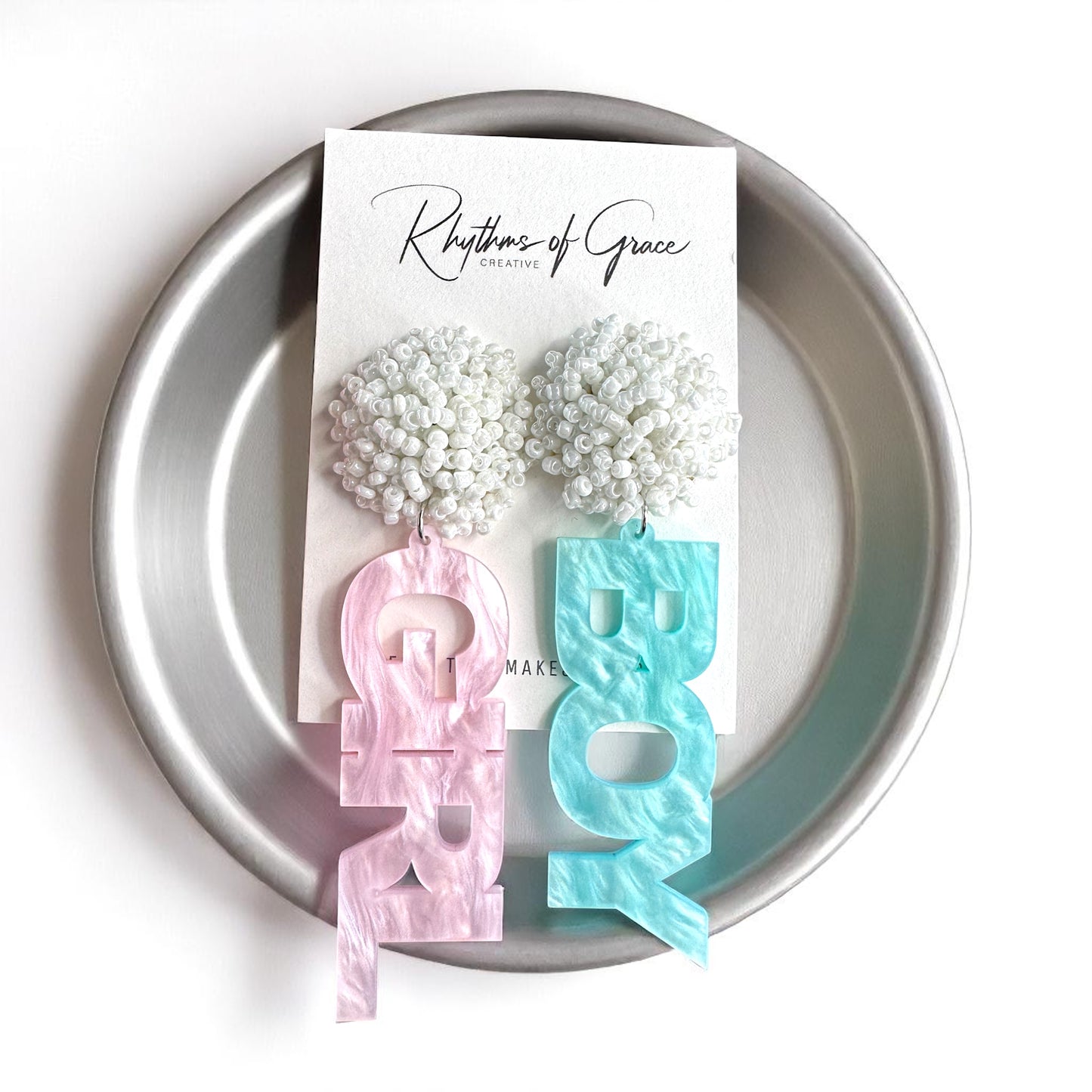 Gender Reveal Dangle Earrings: Share the Surprise in Style