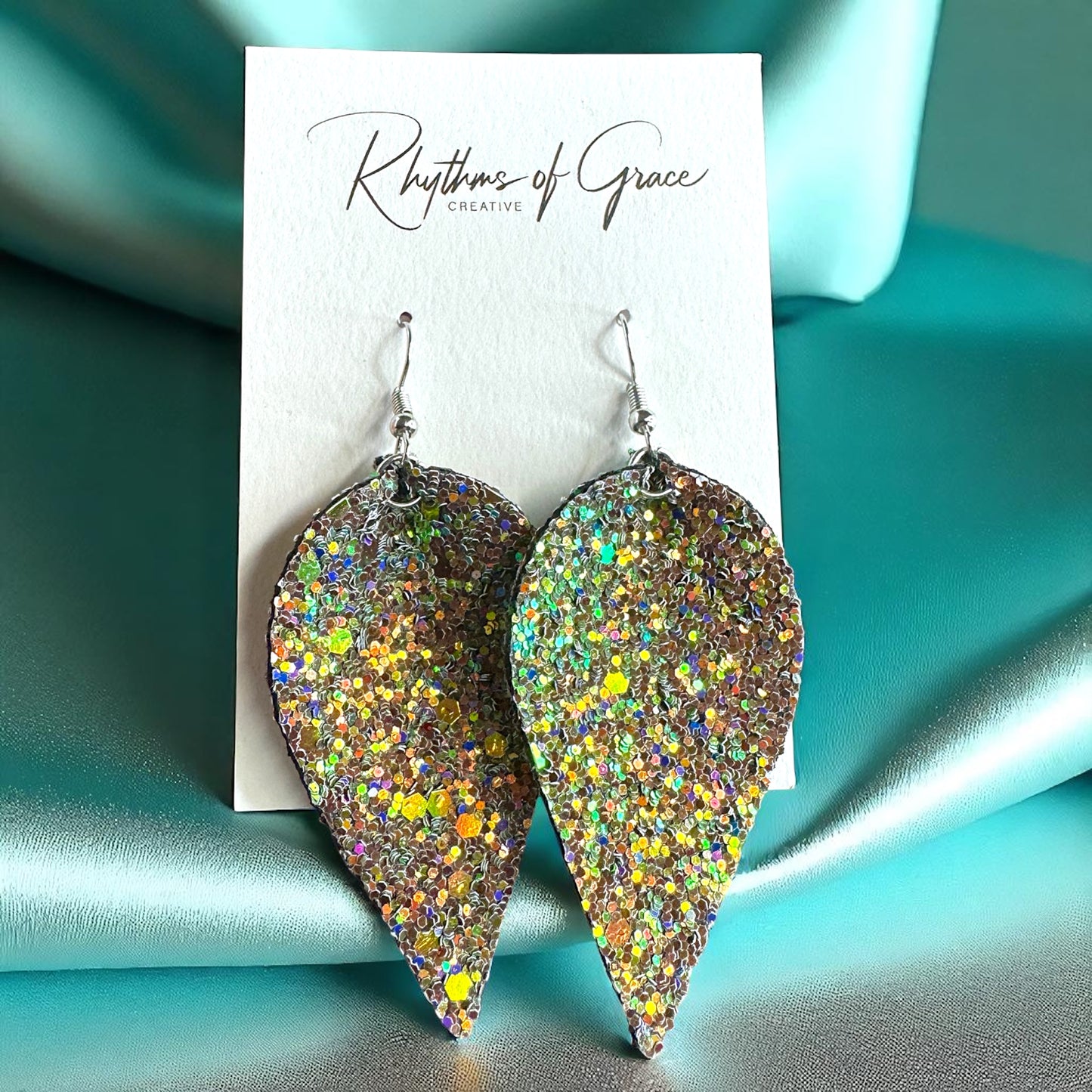Glitter Teardrop Earrings – Where Sparkle Meets Sass ✨ - Rhythms of Grace Creative