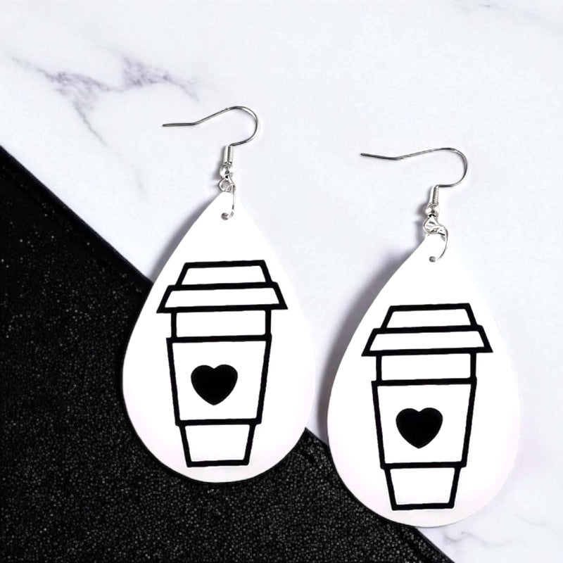 Coffee Teardrop Earrings: Brew-tiful Style for Caffeine Lovers! ☕