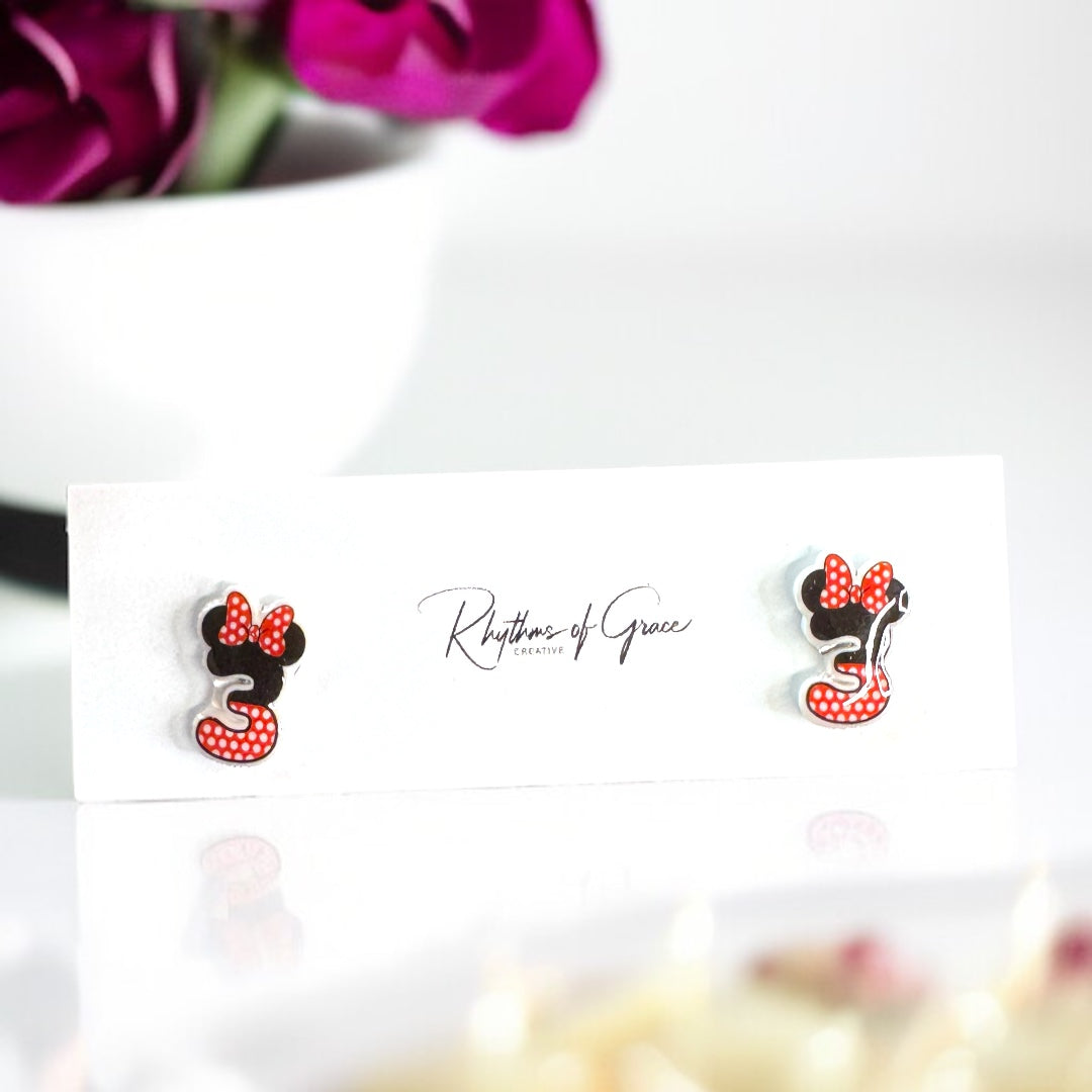 Whimsical Number Stud Earrings: Celebrate Your Age in Style!