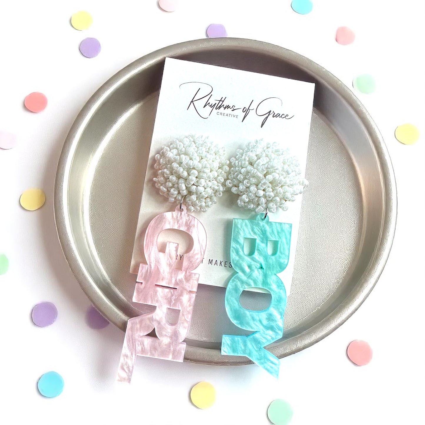 Gender Reveal Dangle Earrings: Share the Surprise in Style
