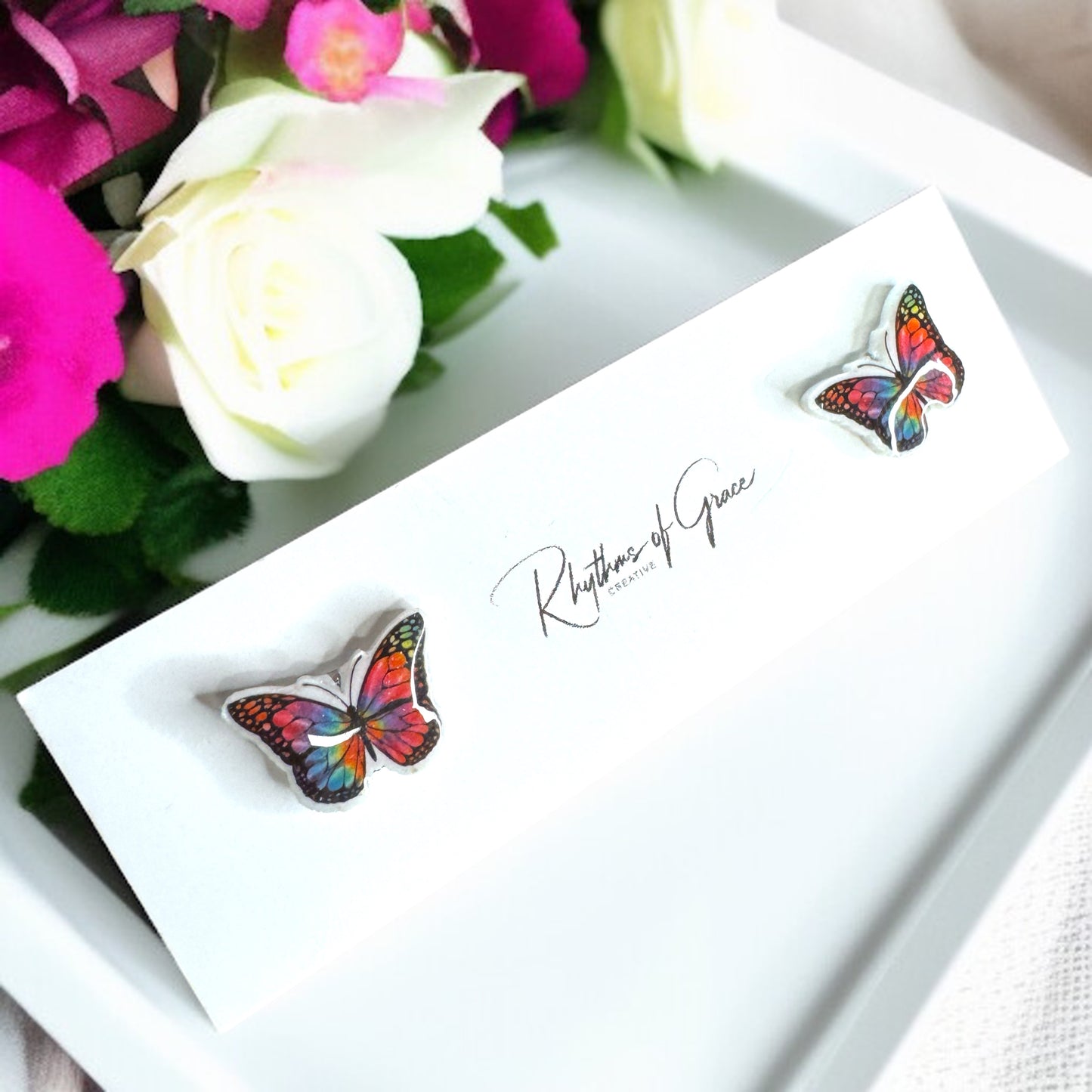 Flutter into Fashion with Our Butterfly Stud Earrings! 🌟