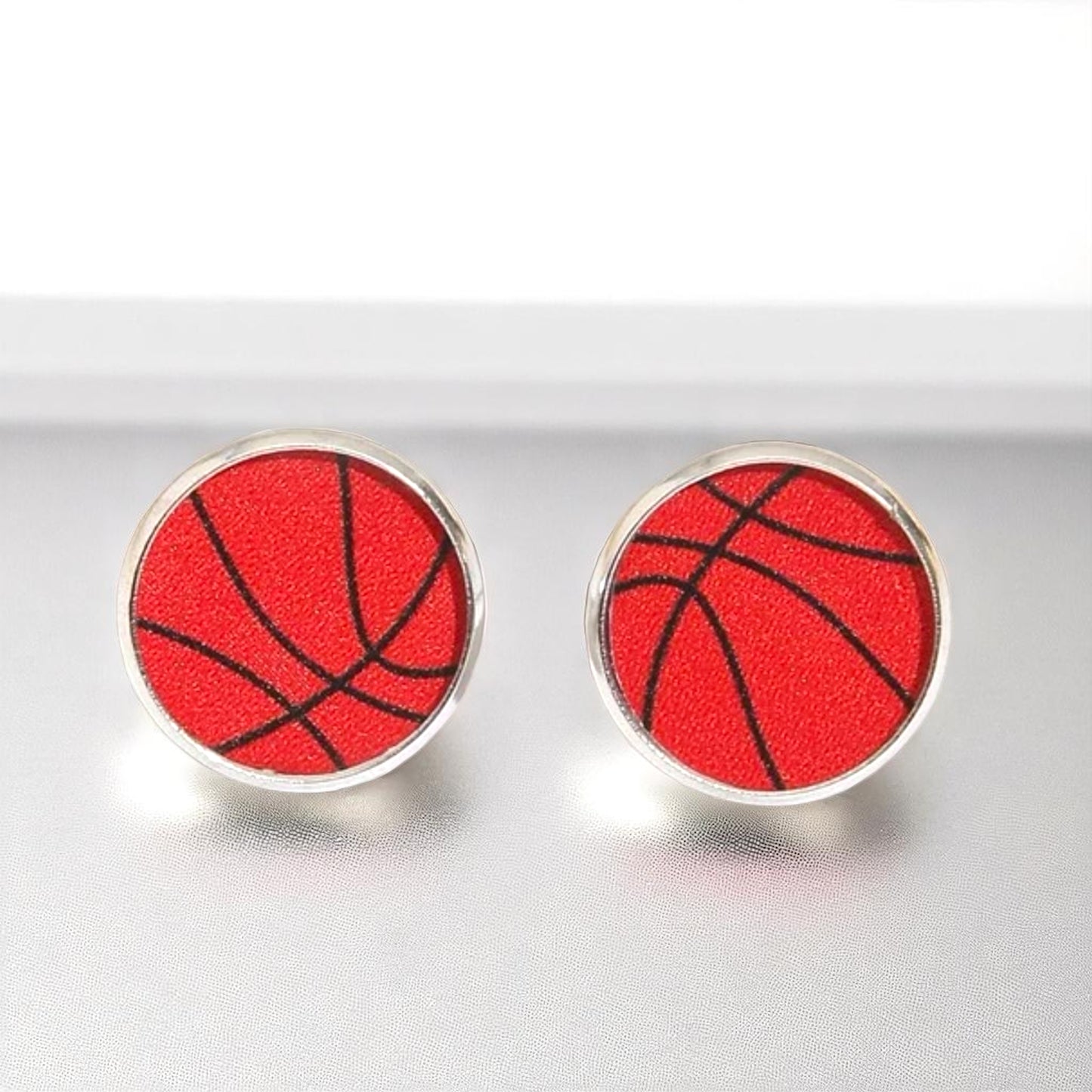 Slam Dunk Style: Basketball Stud Earrings 🏀