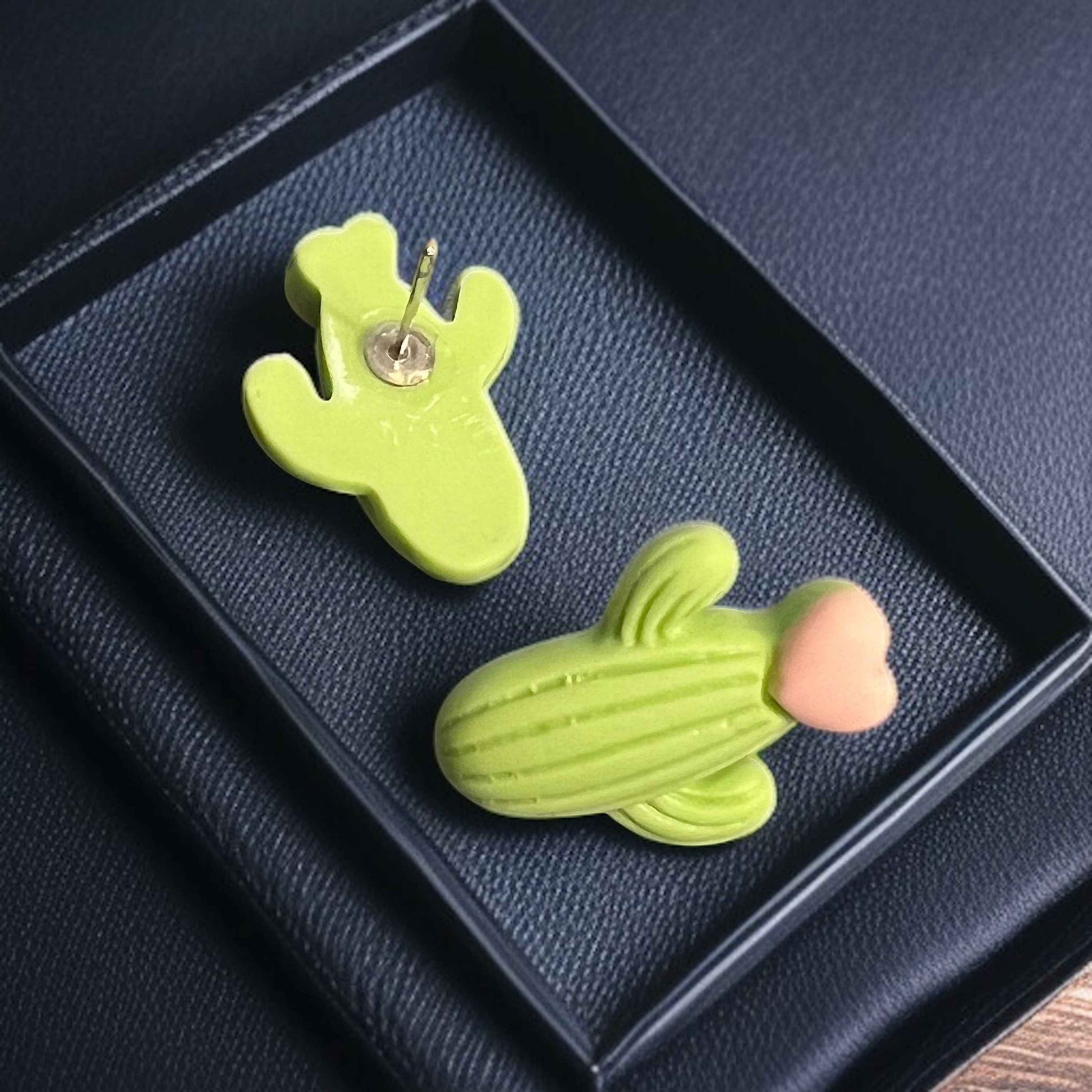 Embrace the Desert Vibes with Our Handmade Cactus Stud Earrings! 🌵