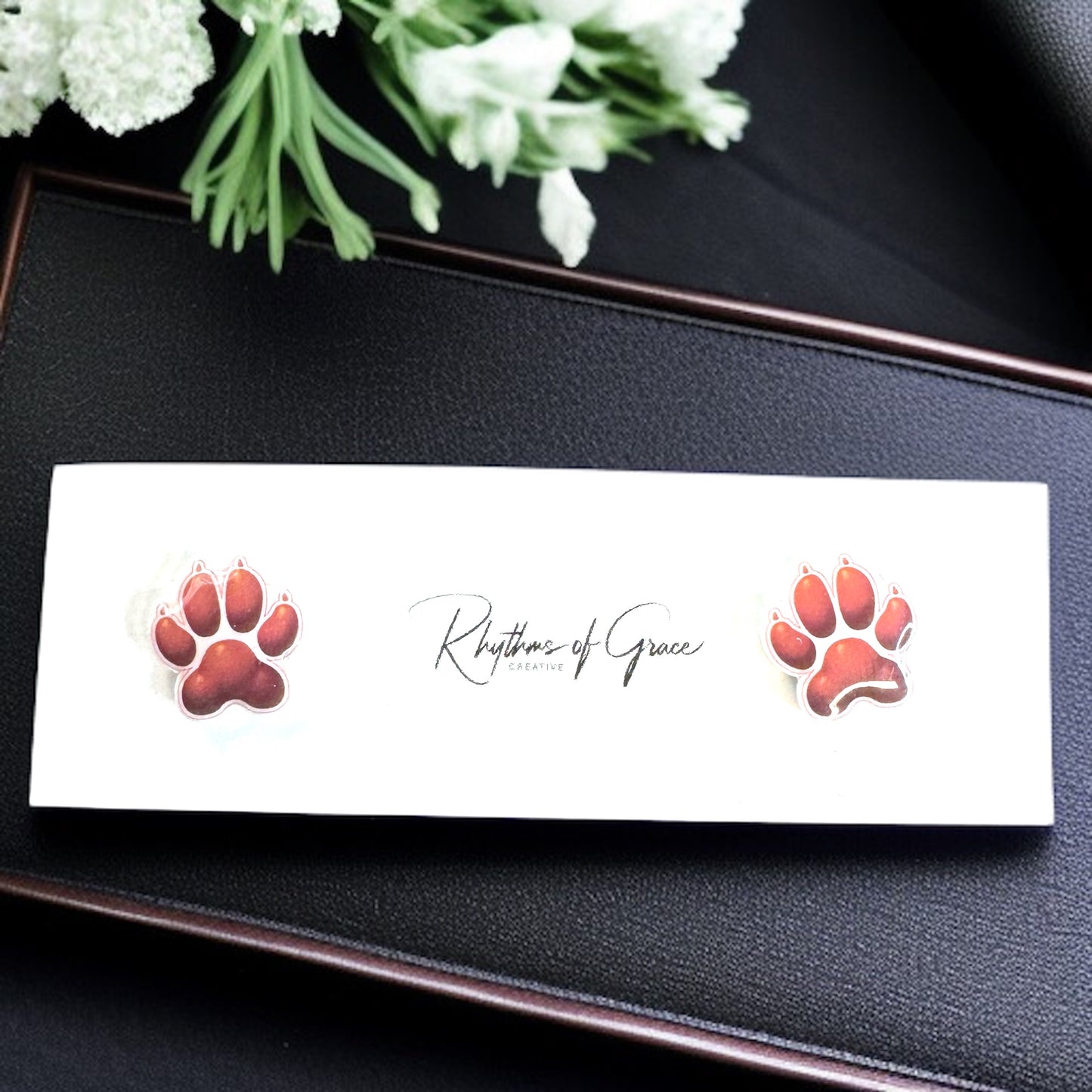 Vibrant Paw Print Studs – A Pawfect Gift! 🐾 10 Colors Available!