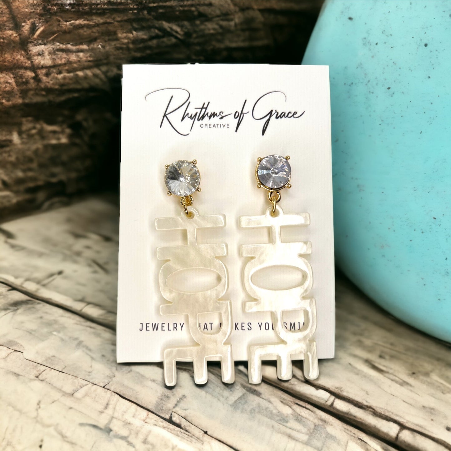 Hope Dangle Earrings - Embrace Elegance and Inspiration! ✨ - Rhythms of Grace Creative