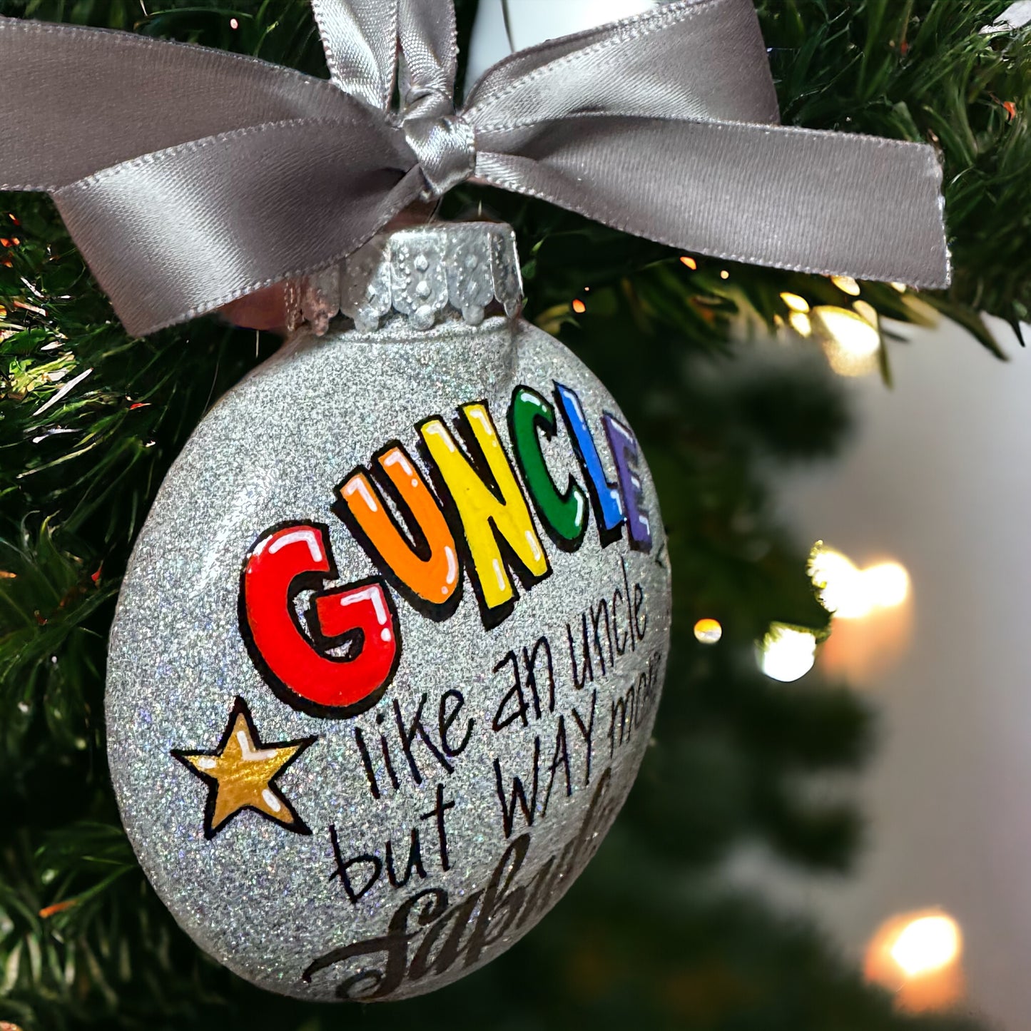 Christmas Ornament: GUNCLE – Your Fabulous Holiday Sidekick!