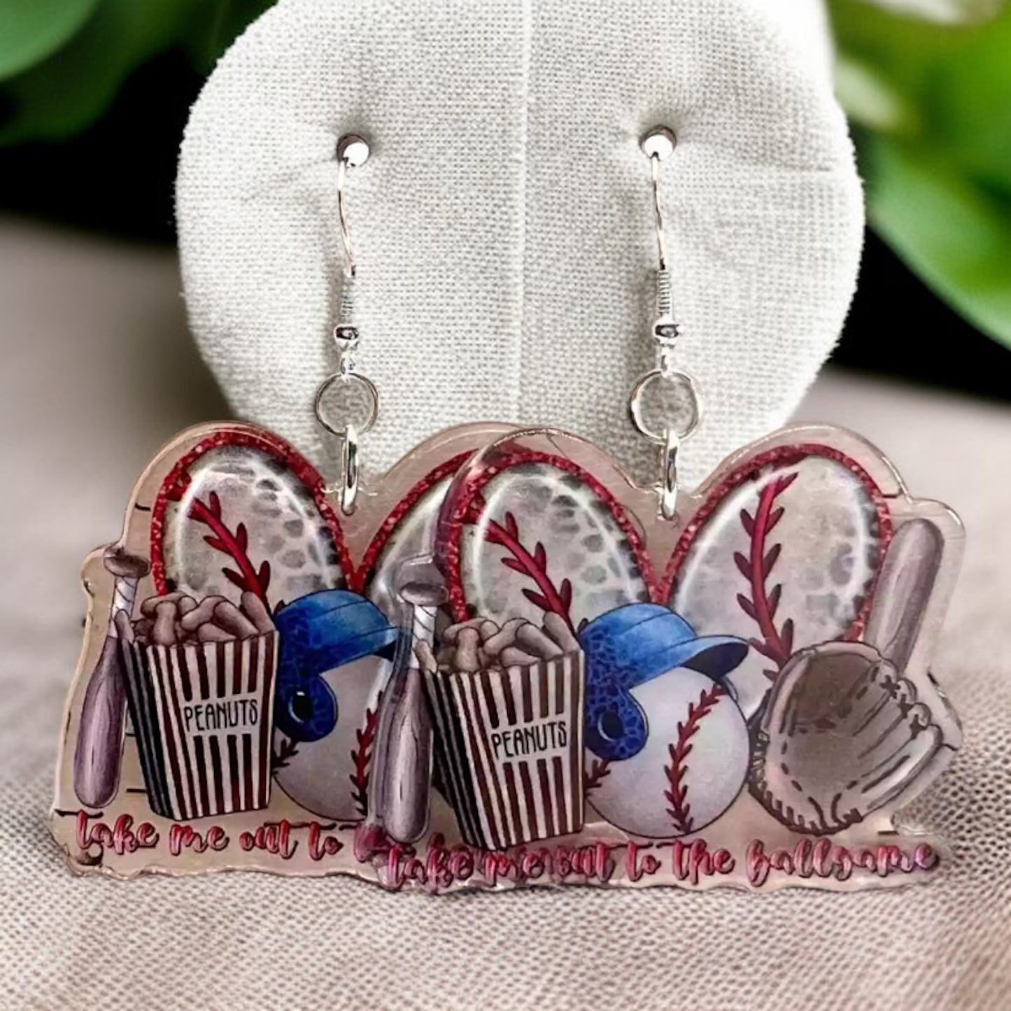 Swing into Style: Fun Baseball Dangle Earrings for Game Day