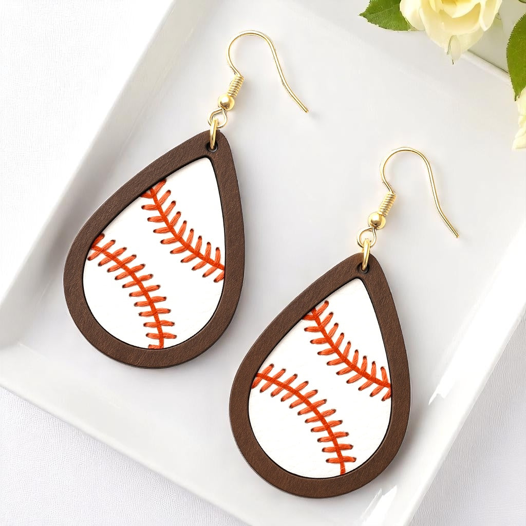 Swing into Style: Catchy Baseball Dangle Earrings for Every Fan!