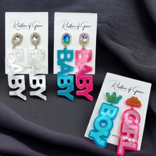 Gender Reveal Earrings: Celebrate Your Baby's Big Surprise! 🎉