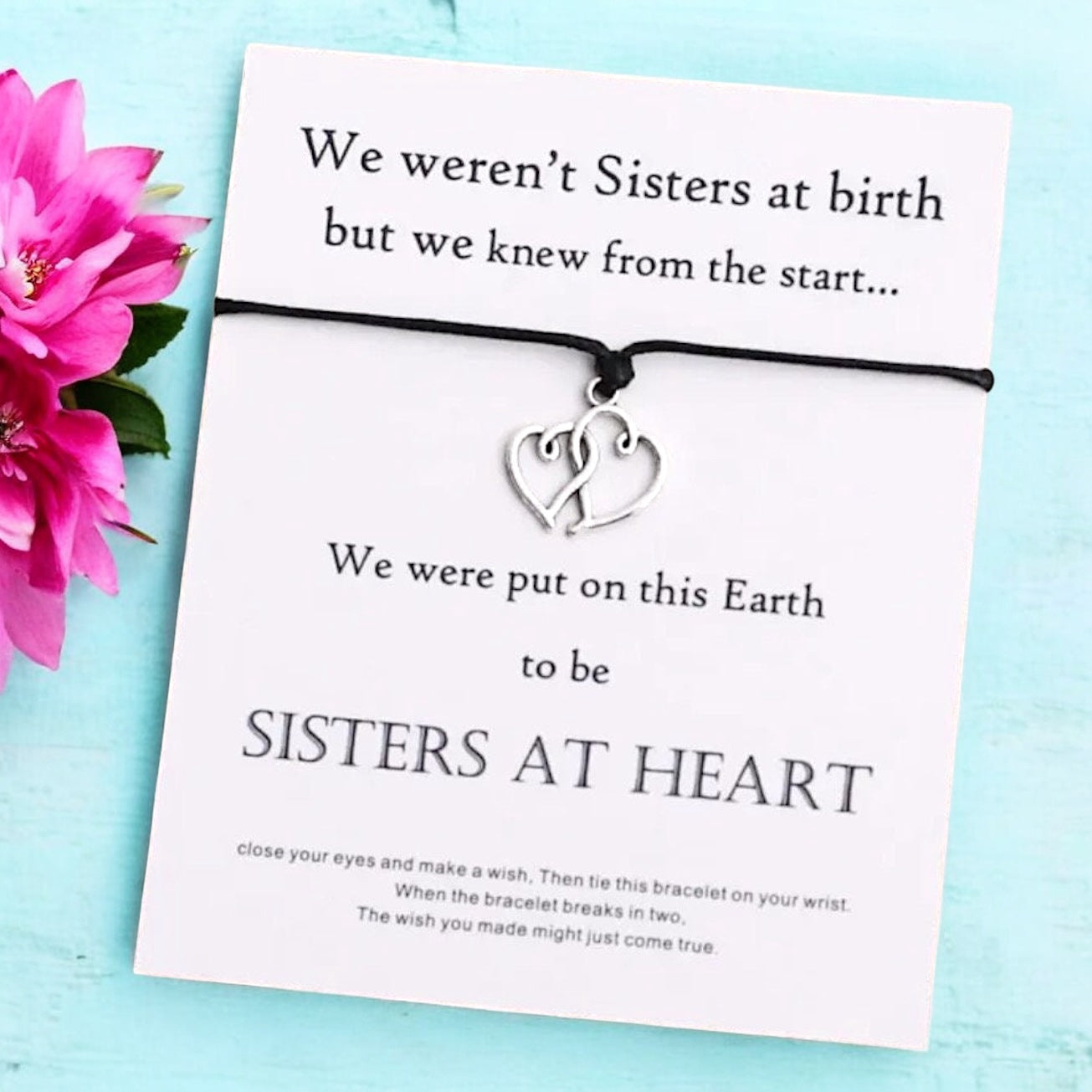 Sisters at Heart Bracelet | Friendship Charm Bracelet for Sisters & Besties