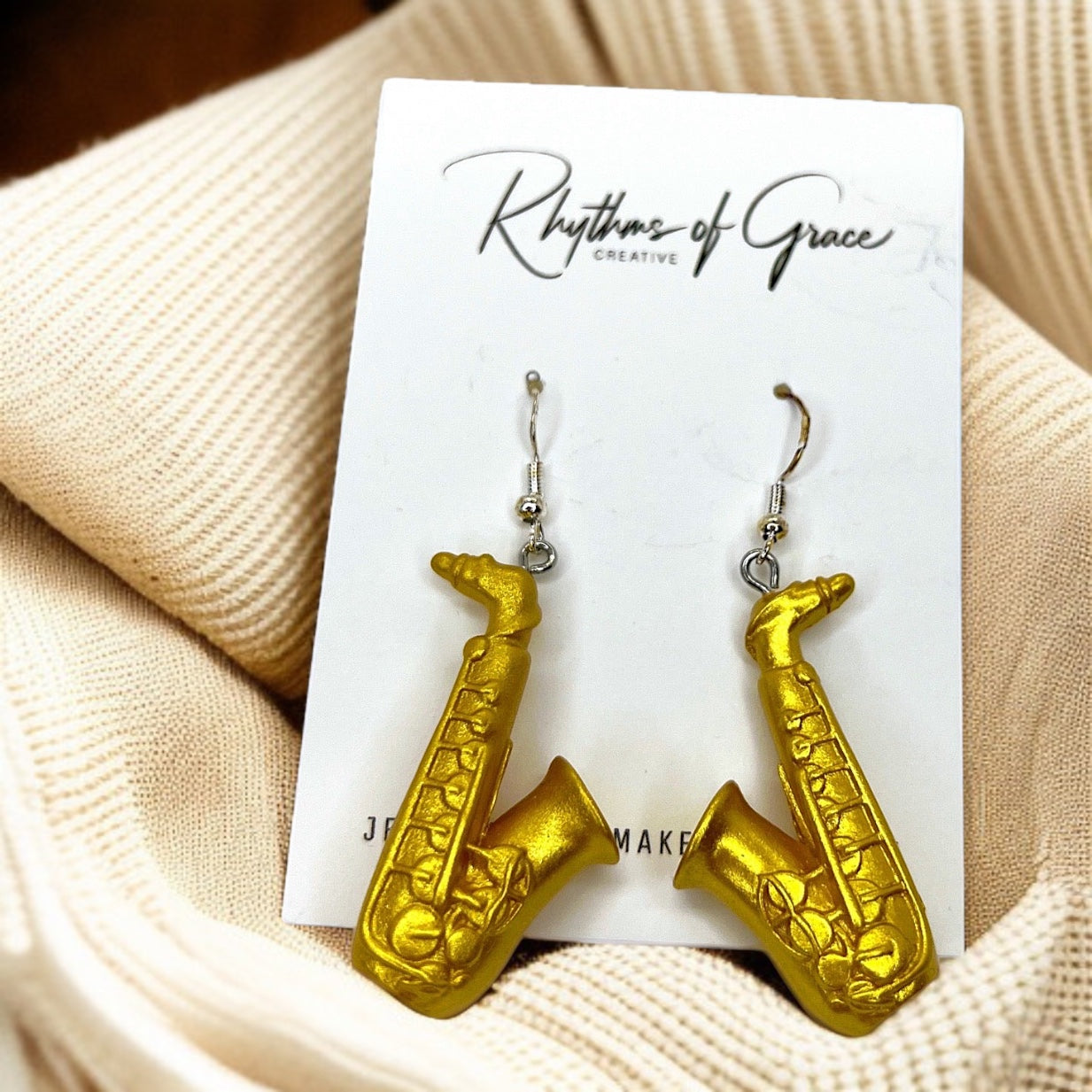 Amp Up Your Style with Musical Instrument Dangle Earrings! 🎶 - Rhythms of Grace Creative