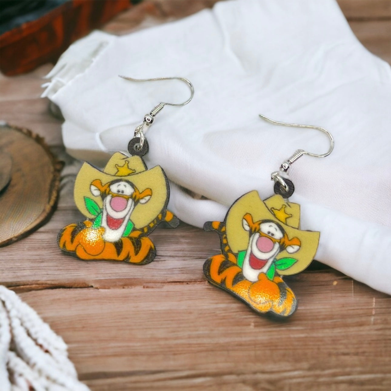 Hop into Style with Cowboy Tigger Earrings! 🐯