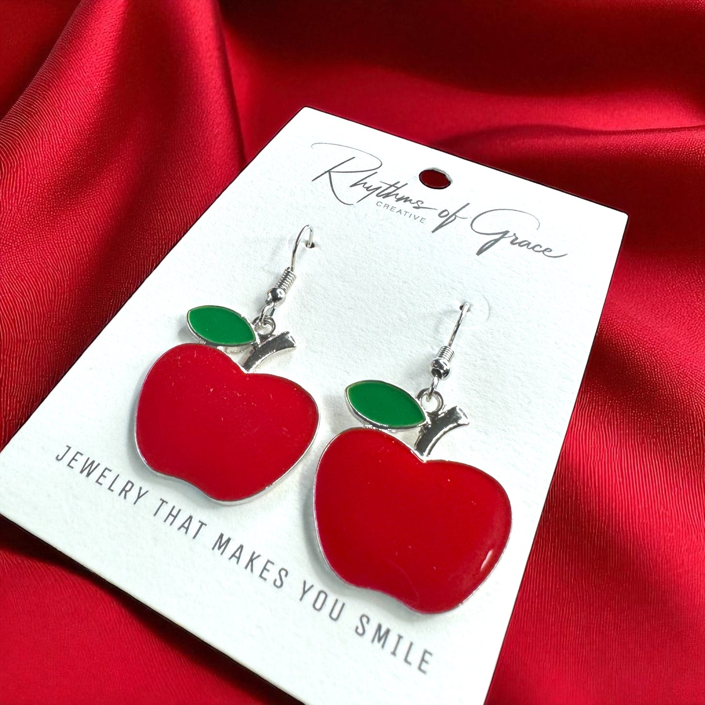 Bite into Style with Chic Red Apple Dangle Earrings! 🍎