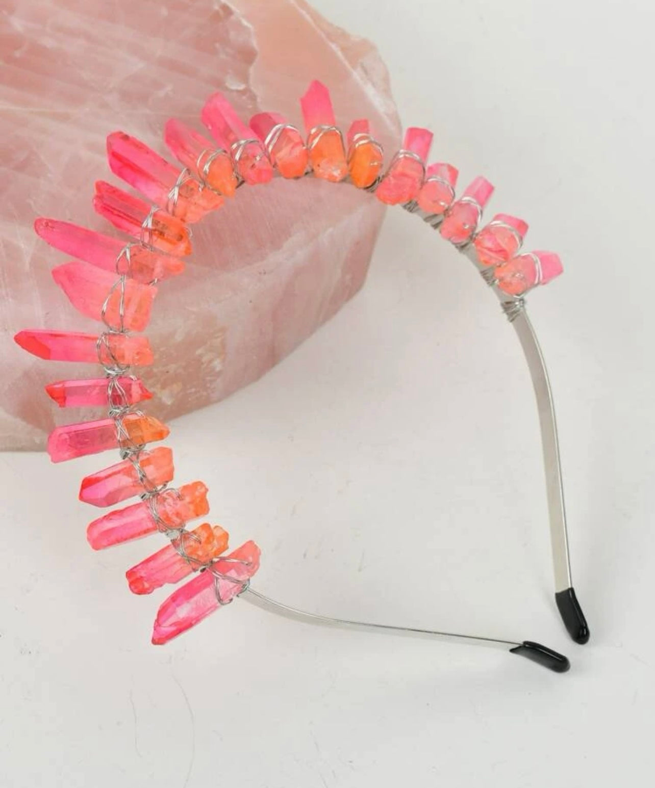 Enchanting Pink Crystal Goddess Headband – Unleash Your Inner Royalty! - Rhythms of Grace Creative