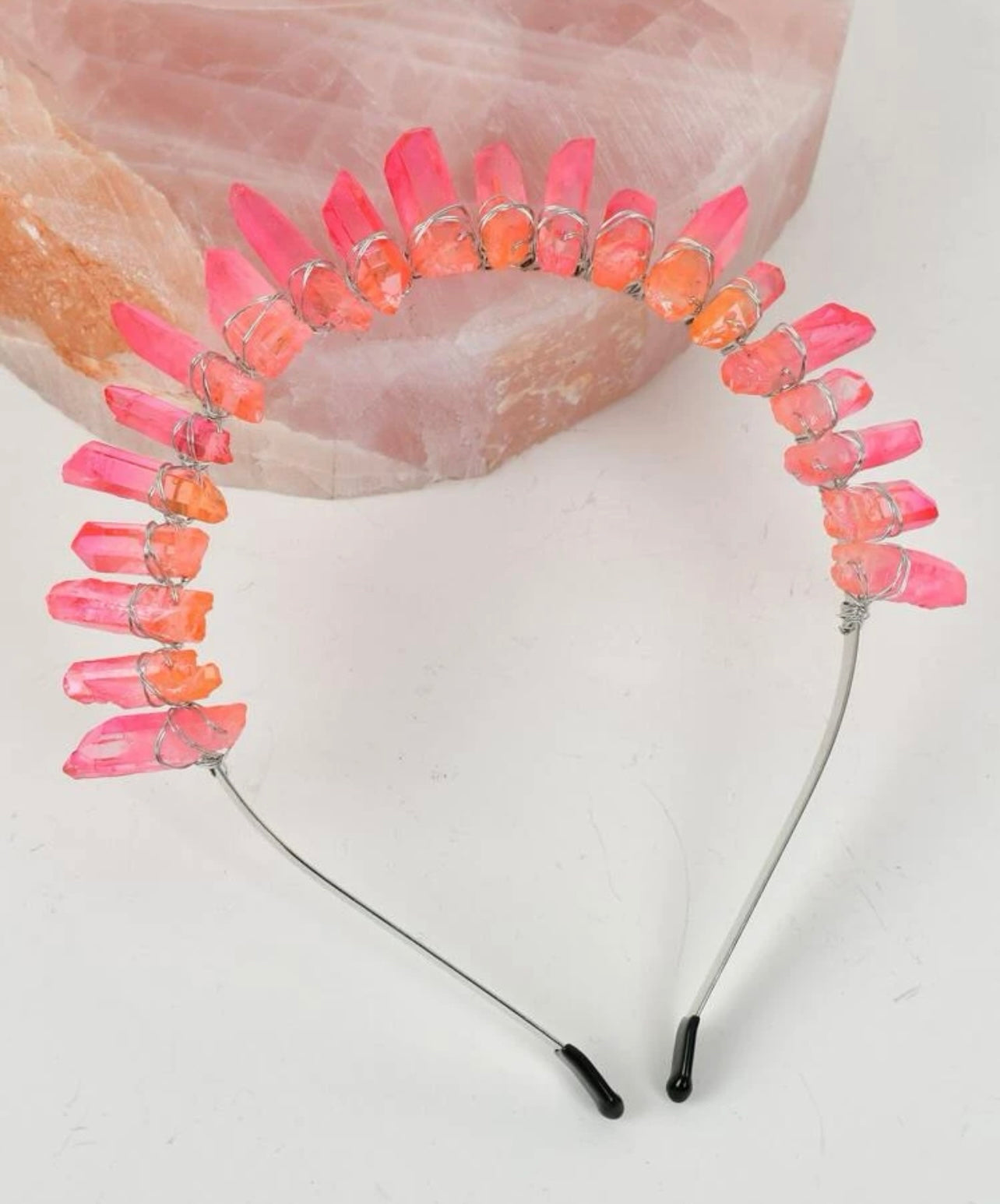 Enchanting Pink Crystal Goddess Headband – Unleash Your Inner Royalty! - Rhythms of Grace Creative
