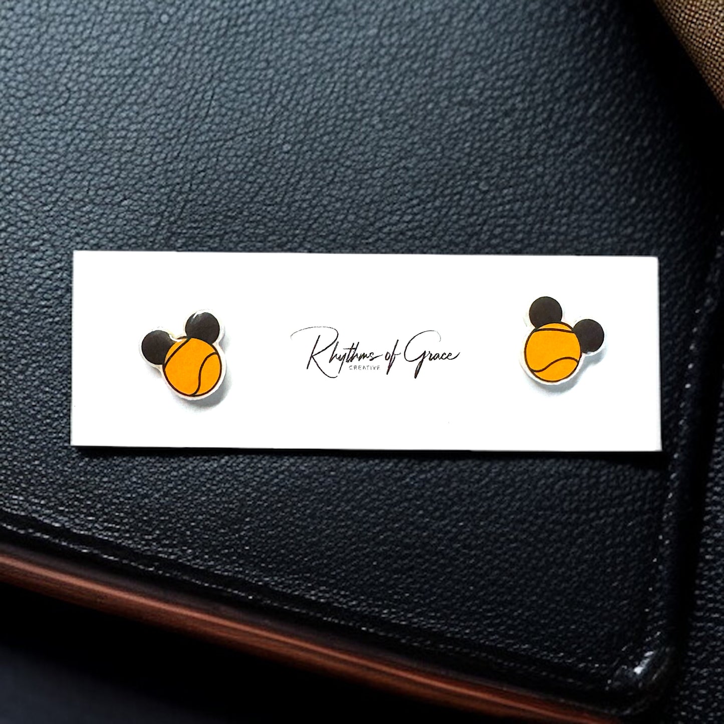 Mouse Ears Sports Stud Earrings: Jewelry for Athletes and Theme Park Lovers!