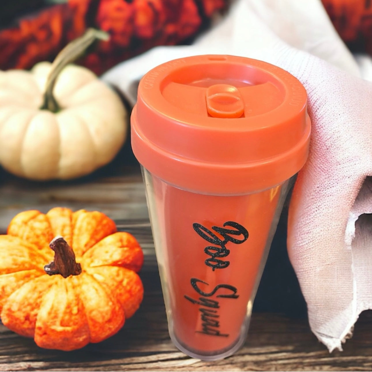 Boo Squad Brand New Color Changing Halloween Tumbler! 15 fl oz. Candycorn Colors