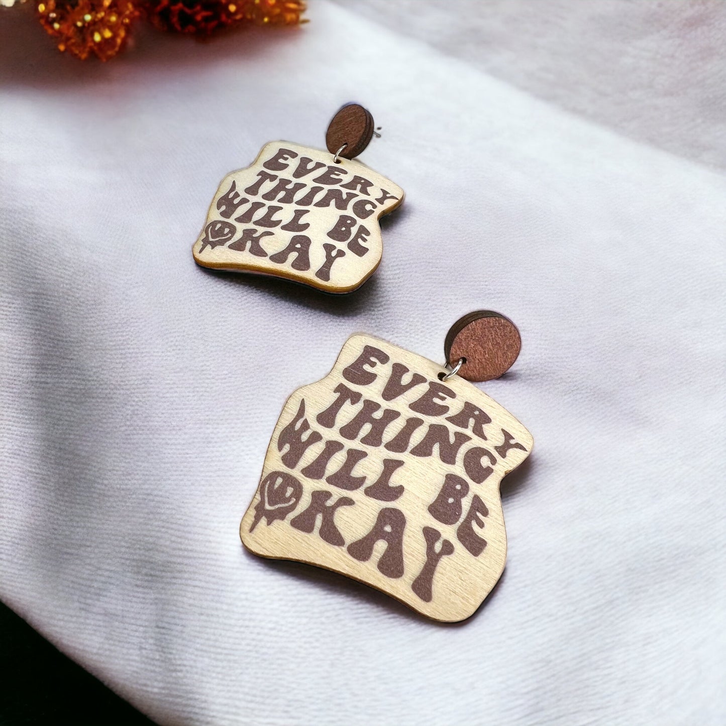 Motivational Dangle Earrings: Wear Your Positivity! 🌟 - Rhythms of Grace Creative