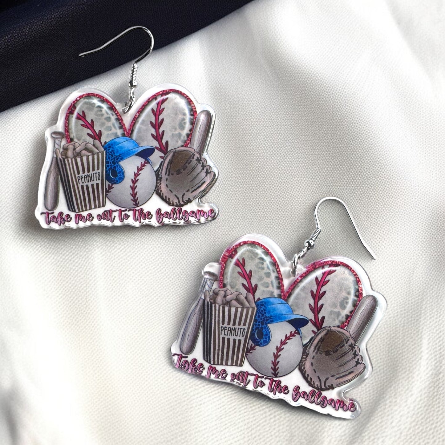 Swing into Style: Fun Baseball Dangle Earrings for Game Day