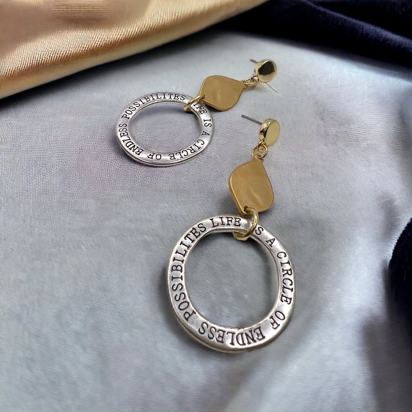 Endless Possibilities in Every Pair: Inspirational Kindness Dangle Earrings - Rhythms of Grace Creative