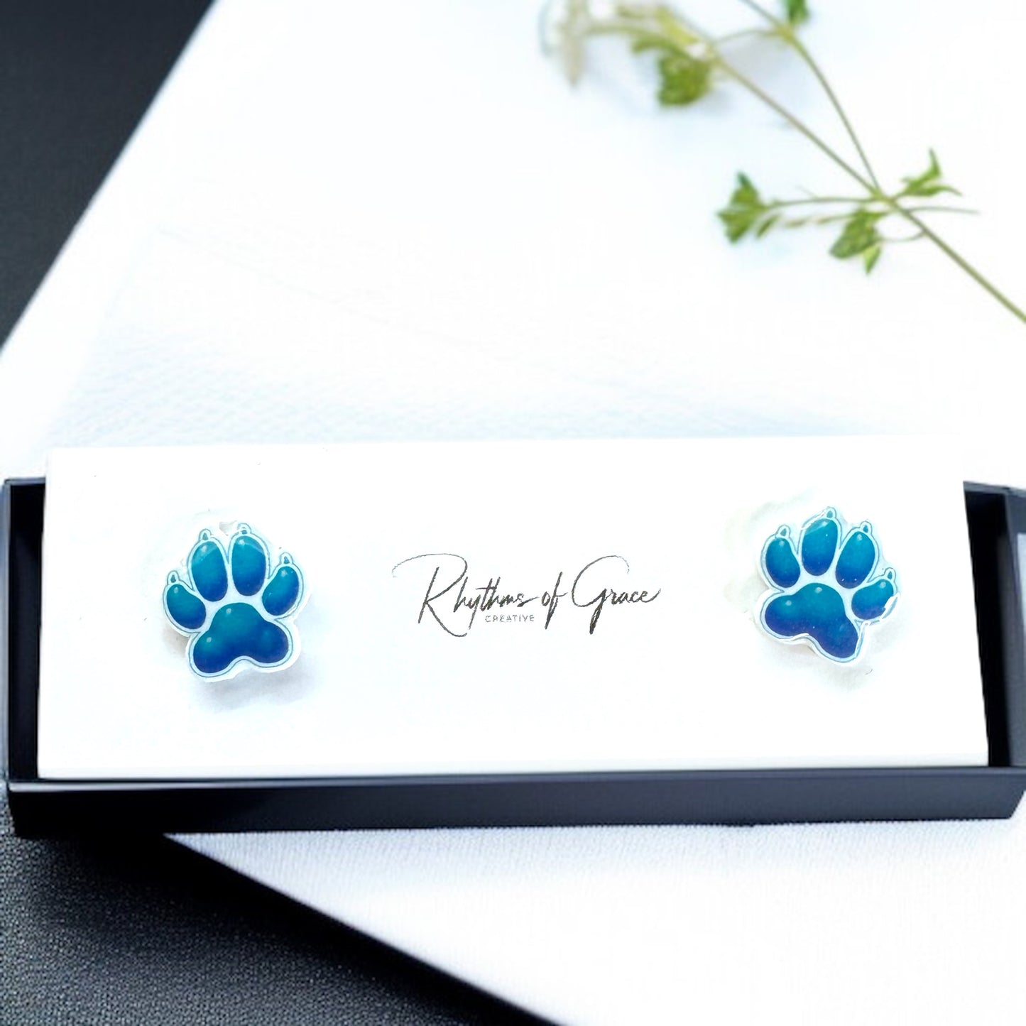Vibrant Paw Print Studs – A Pawfect Gift! 🐾 10 Colors Available!