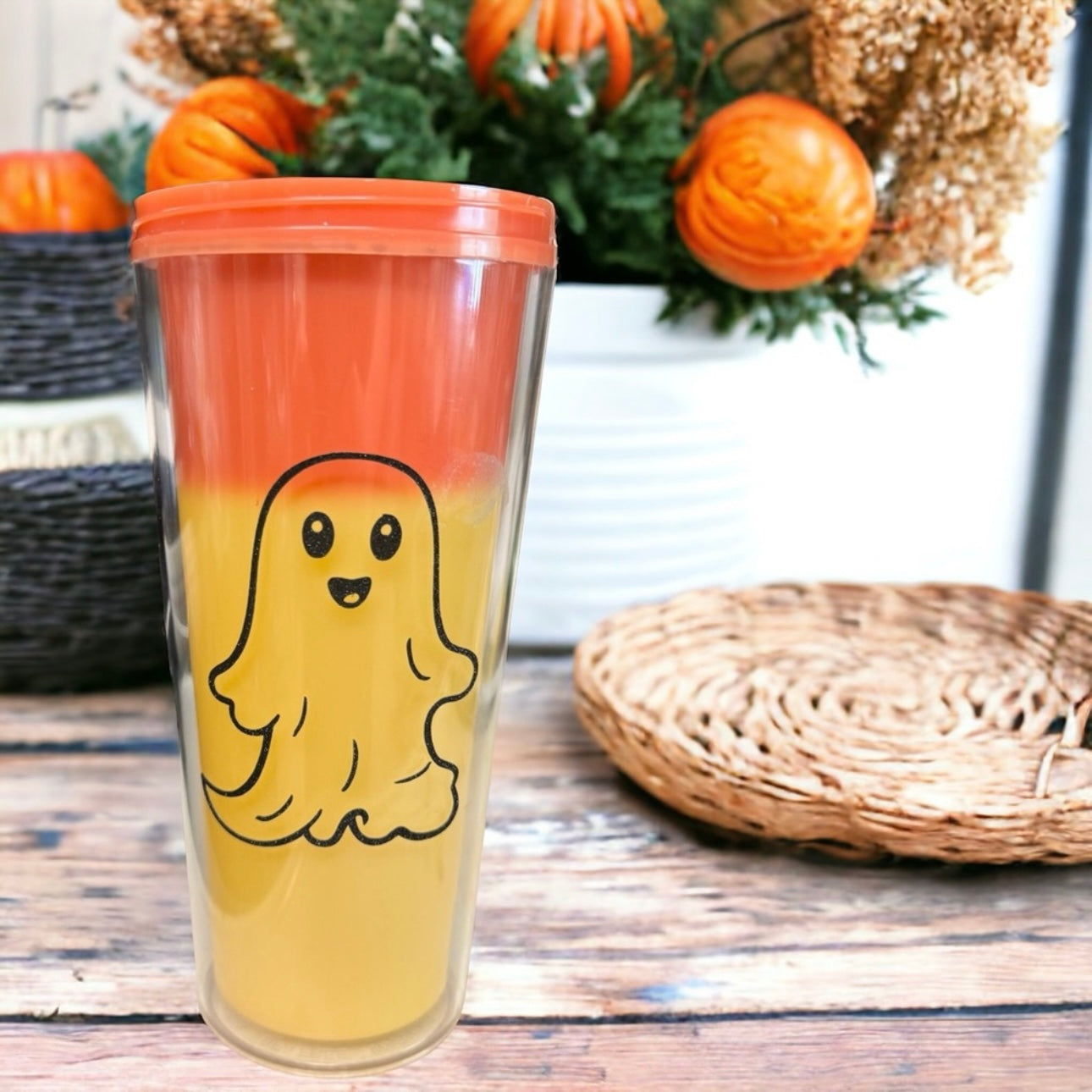 Boo Squad Brand New Color Changing Halloween Tumbler! 15 fl oz. Candycorn Colors