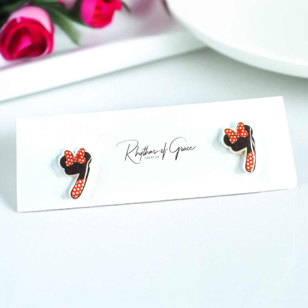 Whimsical Number Stud Earrings: Celebrate Your Age in Style!