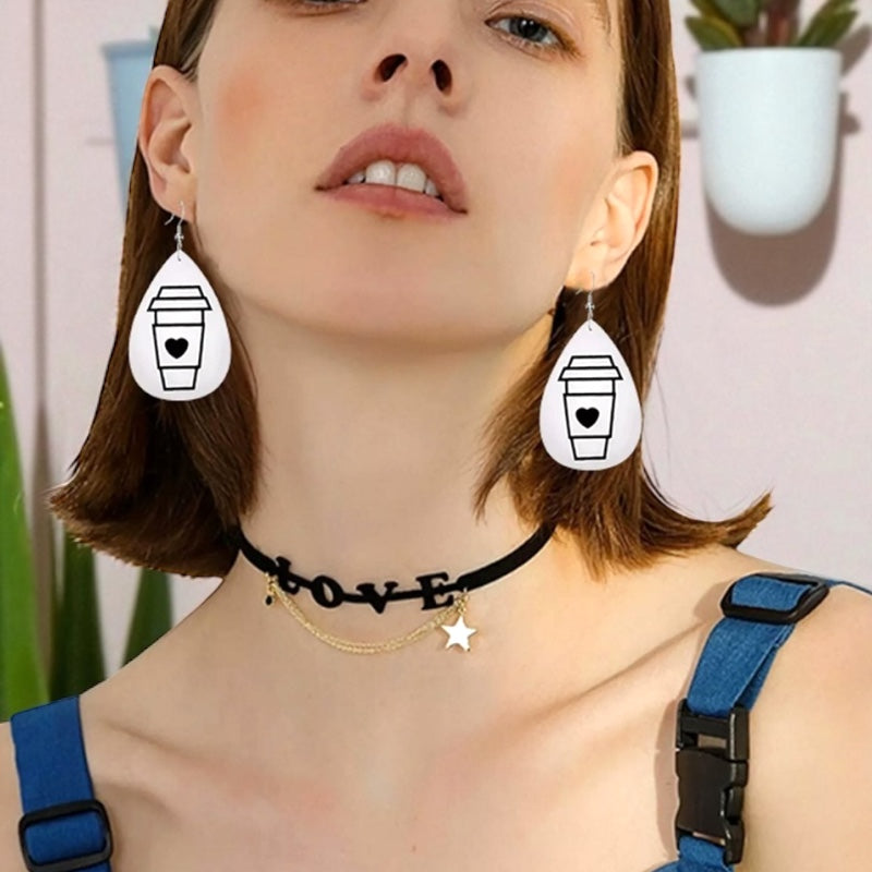 Coffee Teardrop Earrings: Brew-tiful Style for Caffeine Lovers! ☕