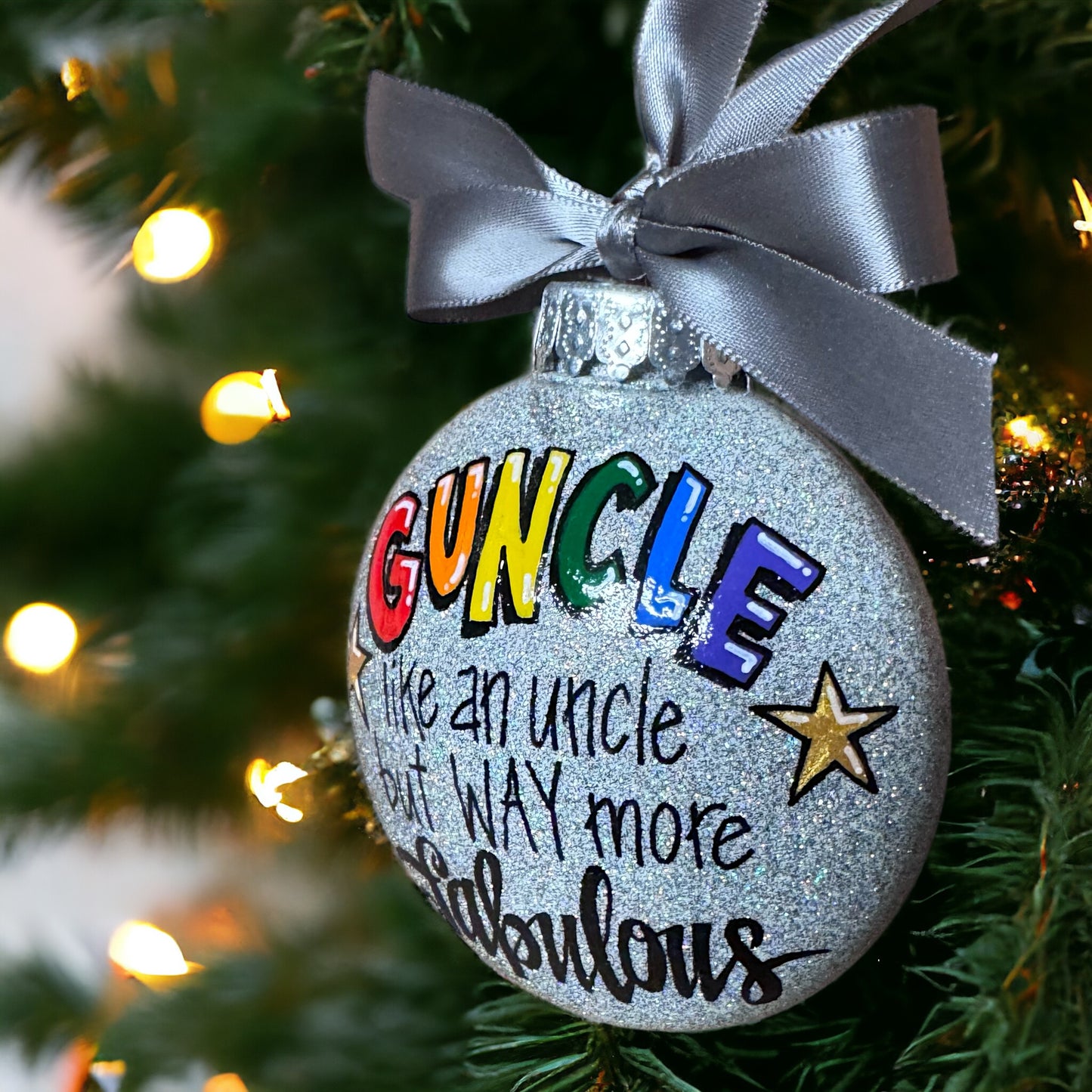 Christmas Ornament: GUNCLE – Your Fabulous Holiday Sidekick!