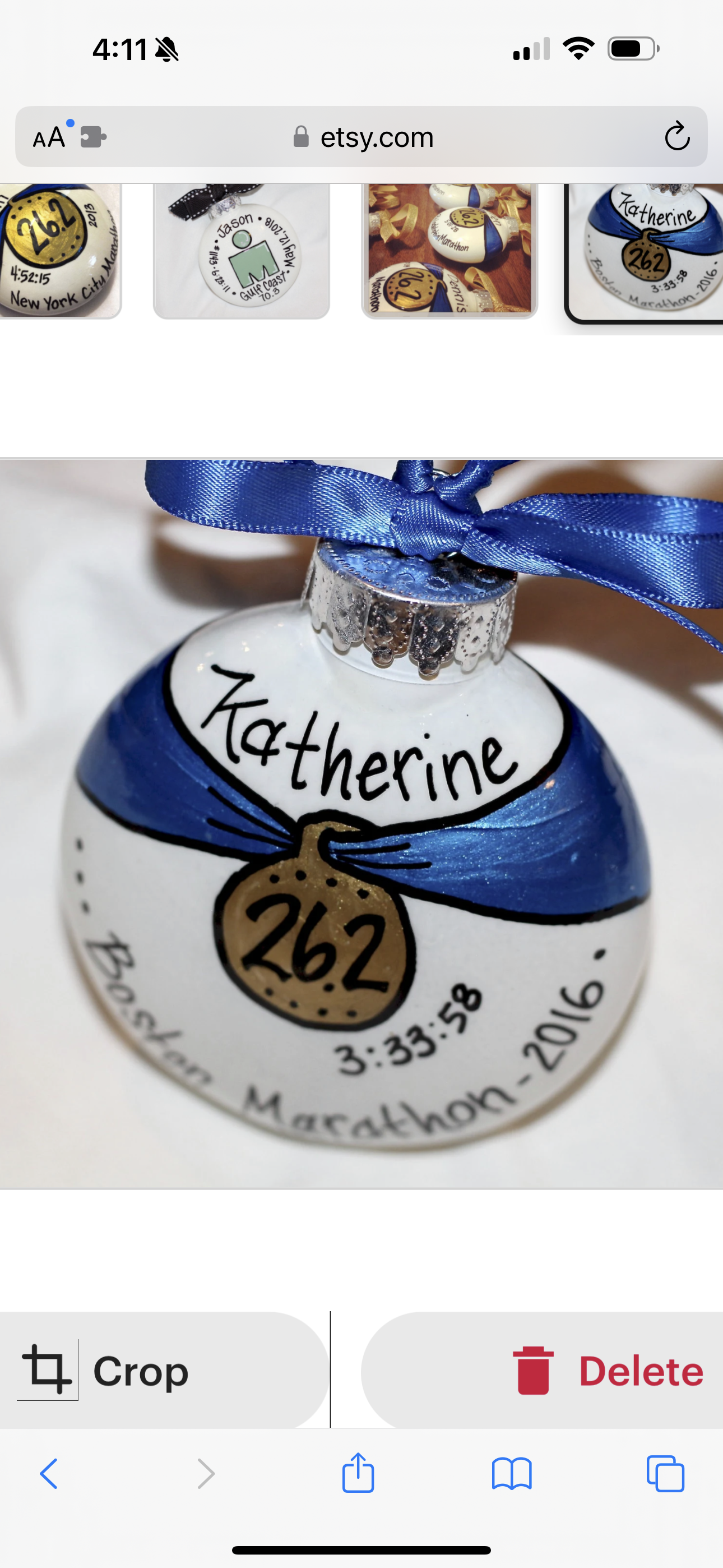 Custom Race Ornament - Marathon Ornament, Triathlon Ornament, Christmas Ornament, Holiday Ornament, Runner Ornament, Running Club, 5K, Race - Rhythms of Grace Creative