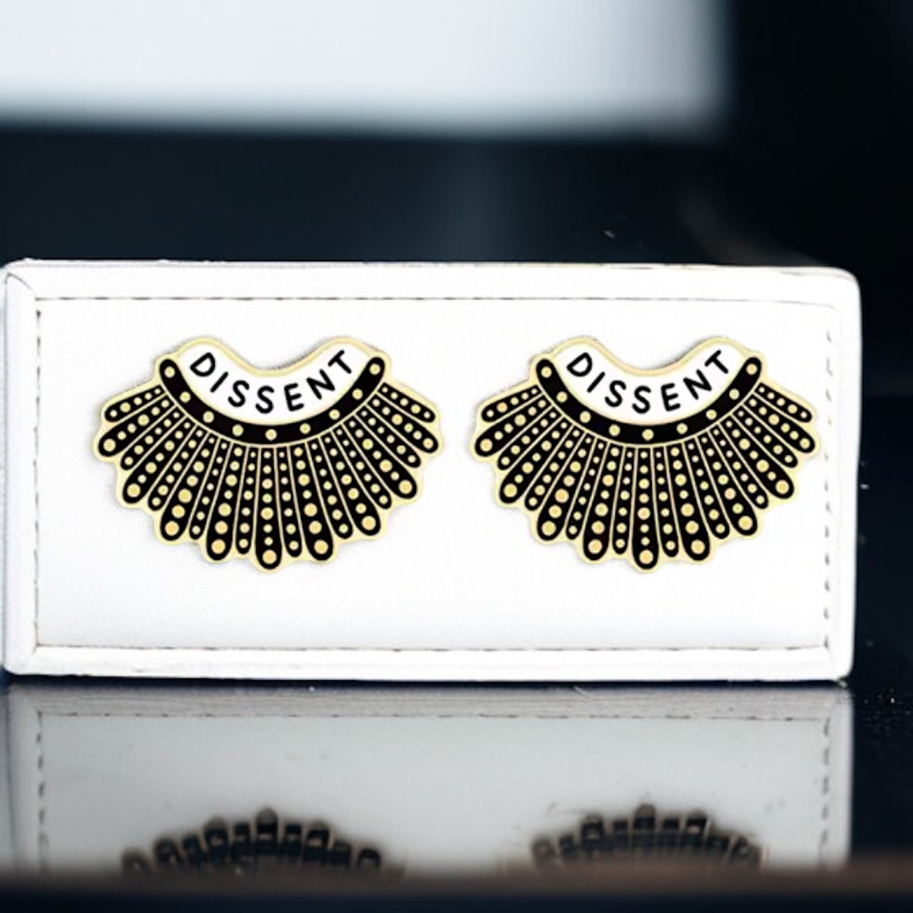 Dissent with Style: Delicate RGB Stud Earrings Inspired by RBG!