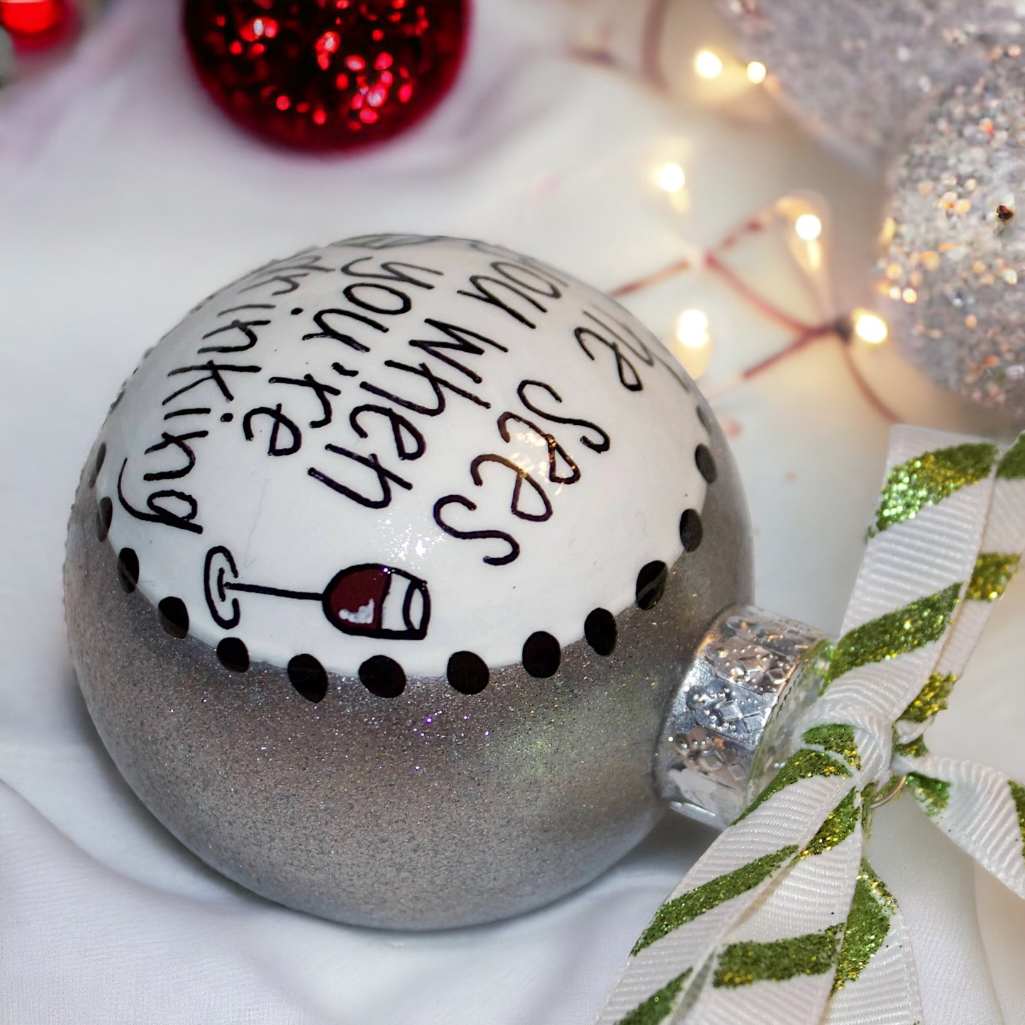 Christmas Ornament: "He Sees You When You're Drinking"