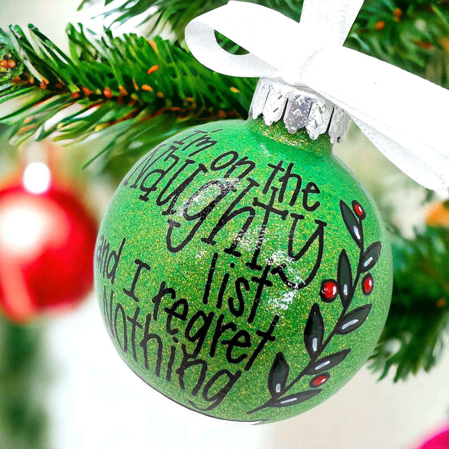 Naughty & Nice? I Choose Naughty! 🎄 Personalized Ornament for the Bold!