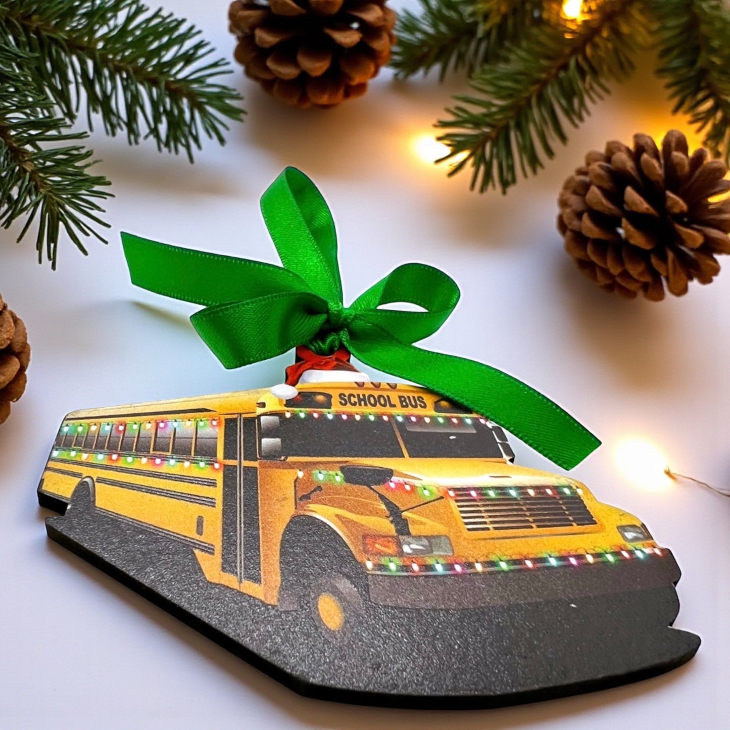 School Bus Driver Ornament – Festive Christmas Sublimation Keepsake